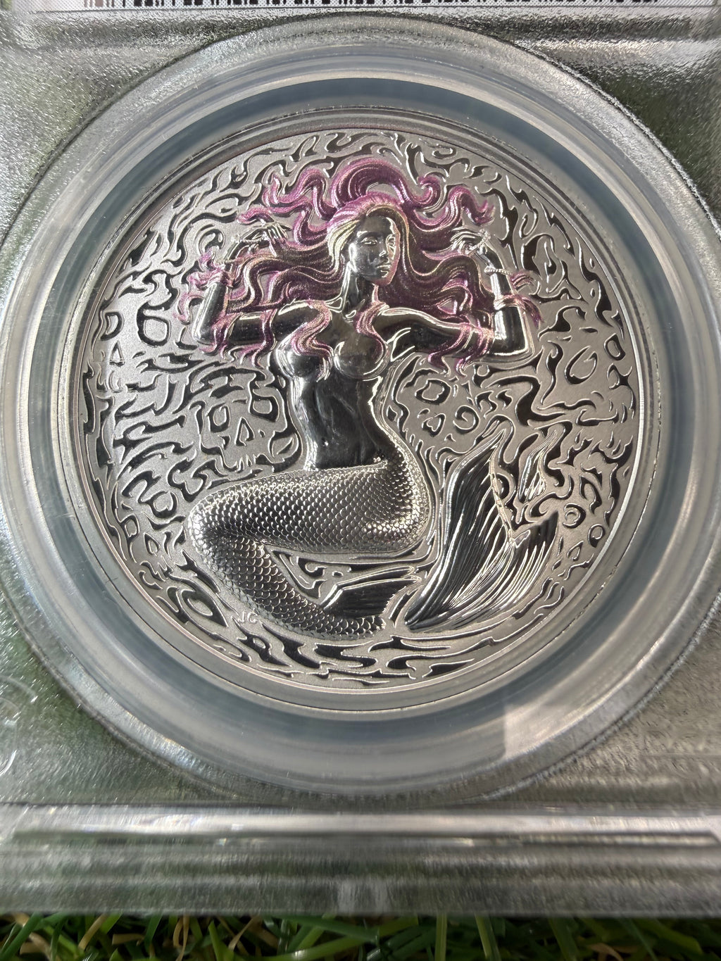 Niue Mermaid 2026 Baby Pink Hair 1 OZ .999 Fine Silver PCGS PR70