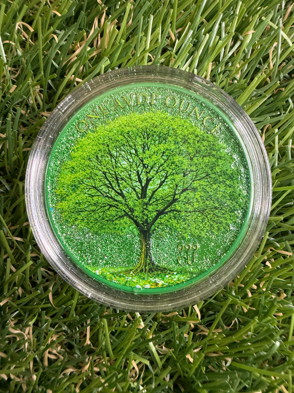1oz .999 Copper Round Diamond Dust Maple Series Spring Maple - Mintage - 5,000