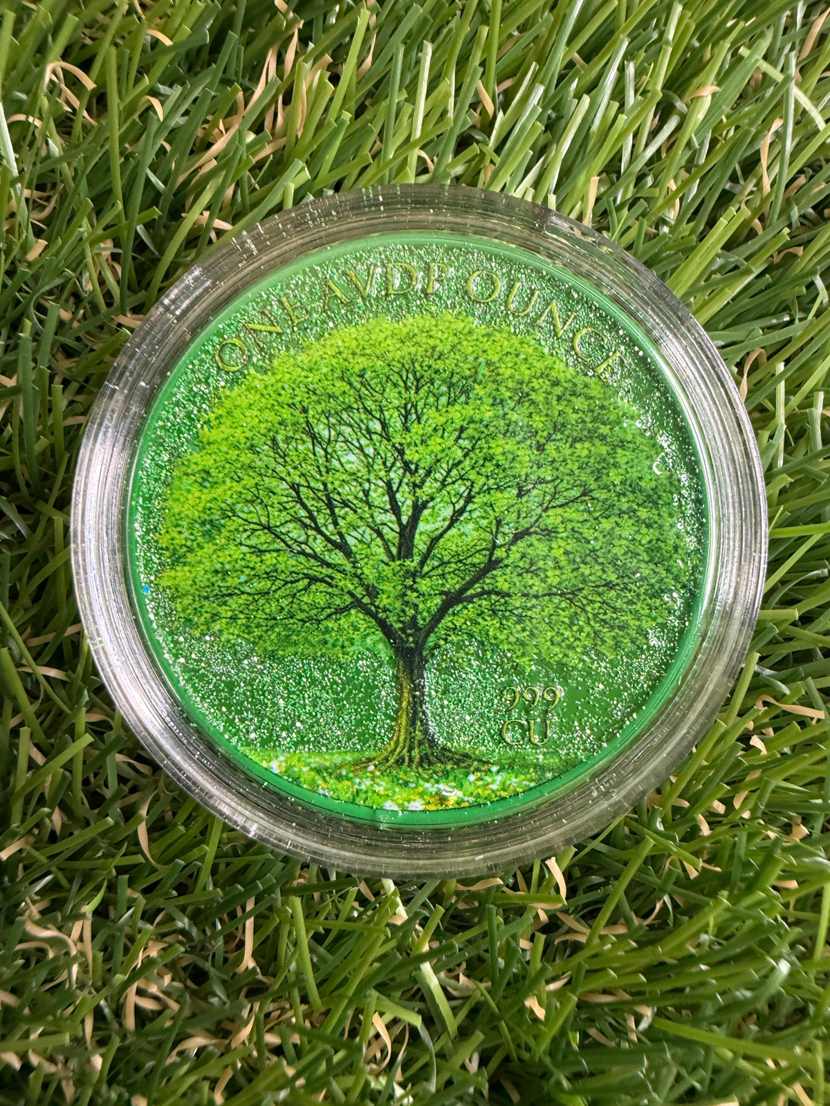 1oz .999 Copper Round Diamond Dust Maple Series Spring Maple - Mintage - 5,000