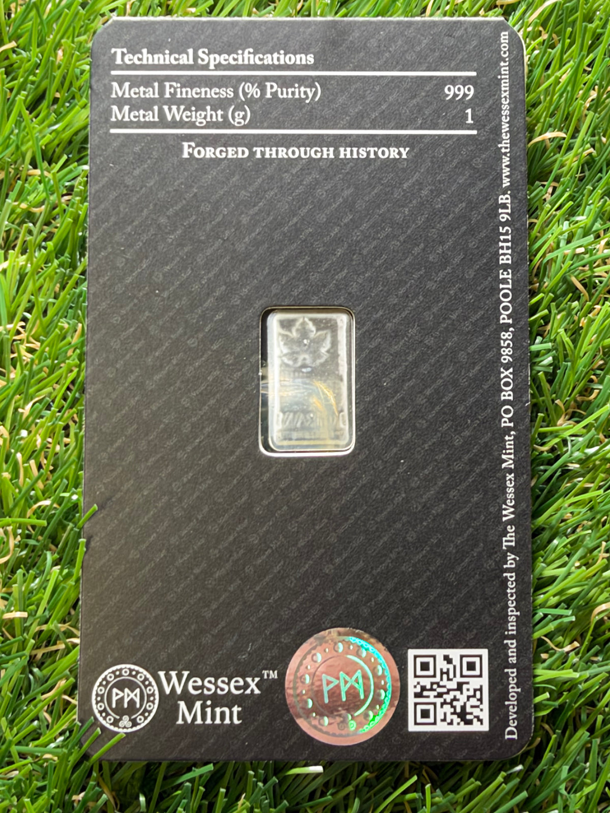 Maple leaf .999 Solid Silver 1g Bar Wessex Mint.  Collect - Gift - Invest. 🍁