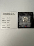The Brain by Crown Cast 10g Fine 999 Silver handmade in the UK in 2026 with COA