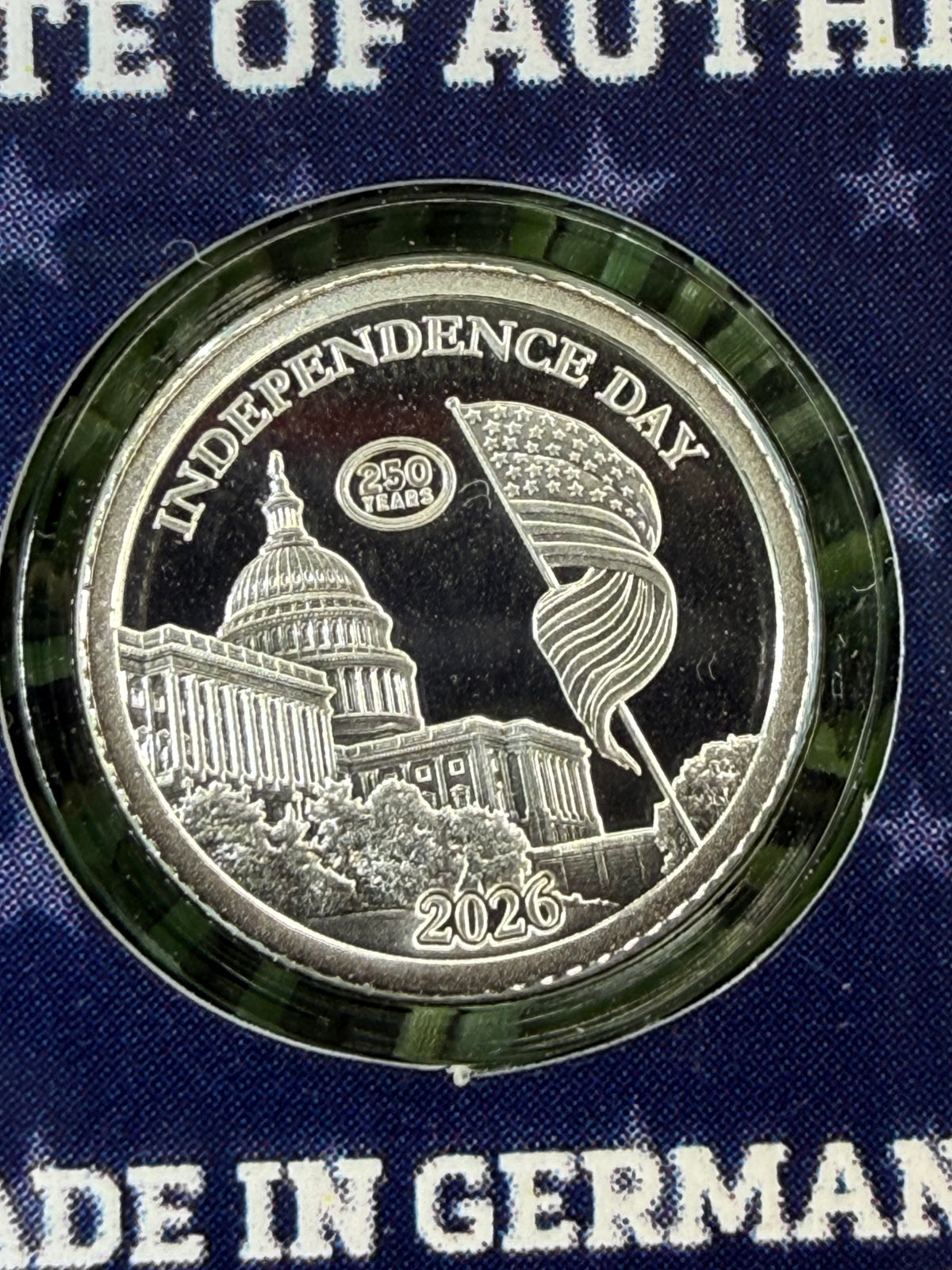 1 Gram .999 Fine Silver Samoa $1 Coin Limited Edition Independence Day - In Assay
