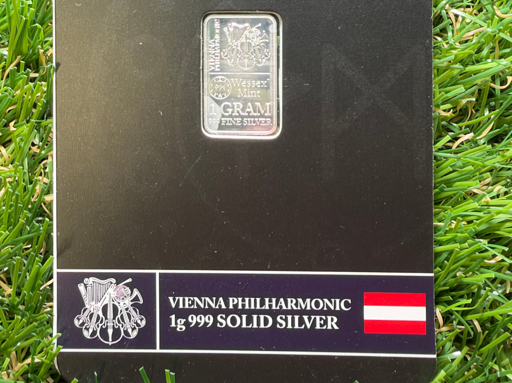 Wessex Mint Vienna Philharmonic 1g Solid Silver Bullion Bar