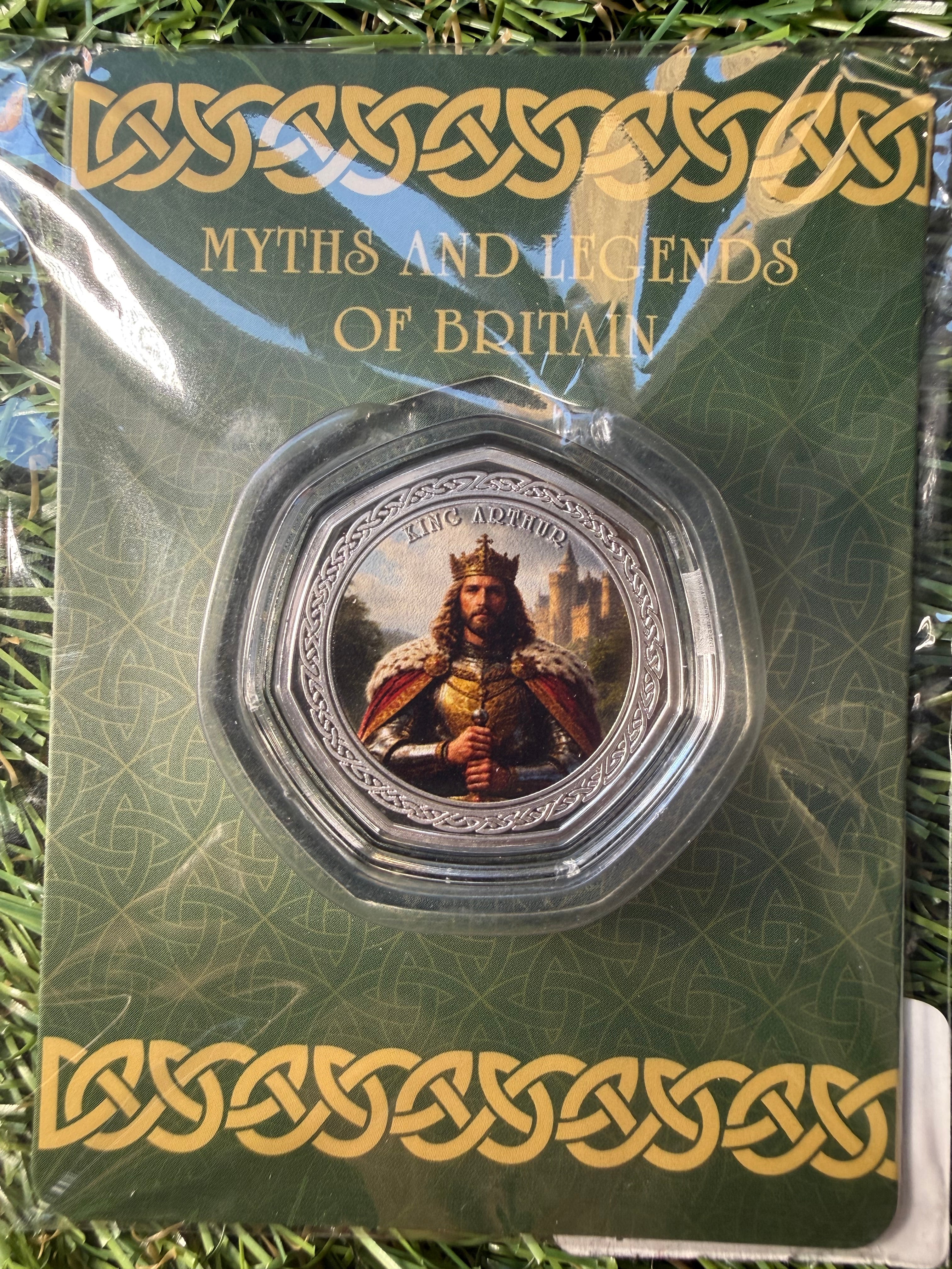 Myths and Legends of Britain 999 Silver Plated Coin Collection in presentation packs