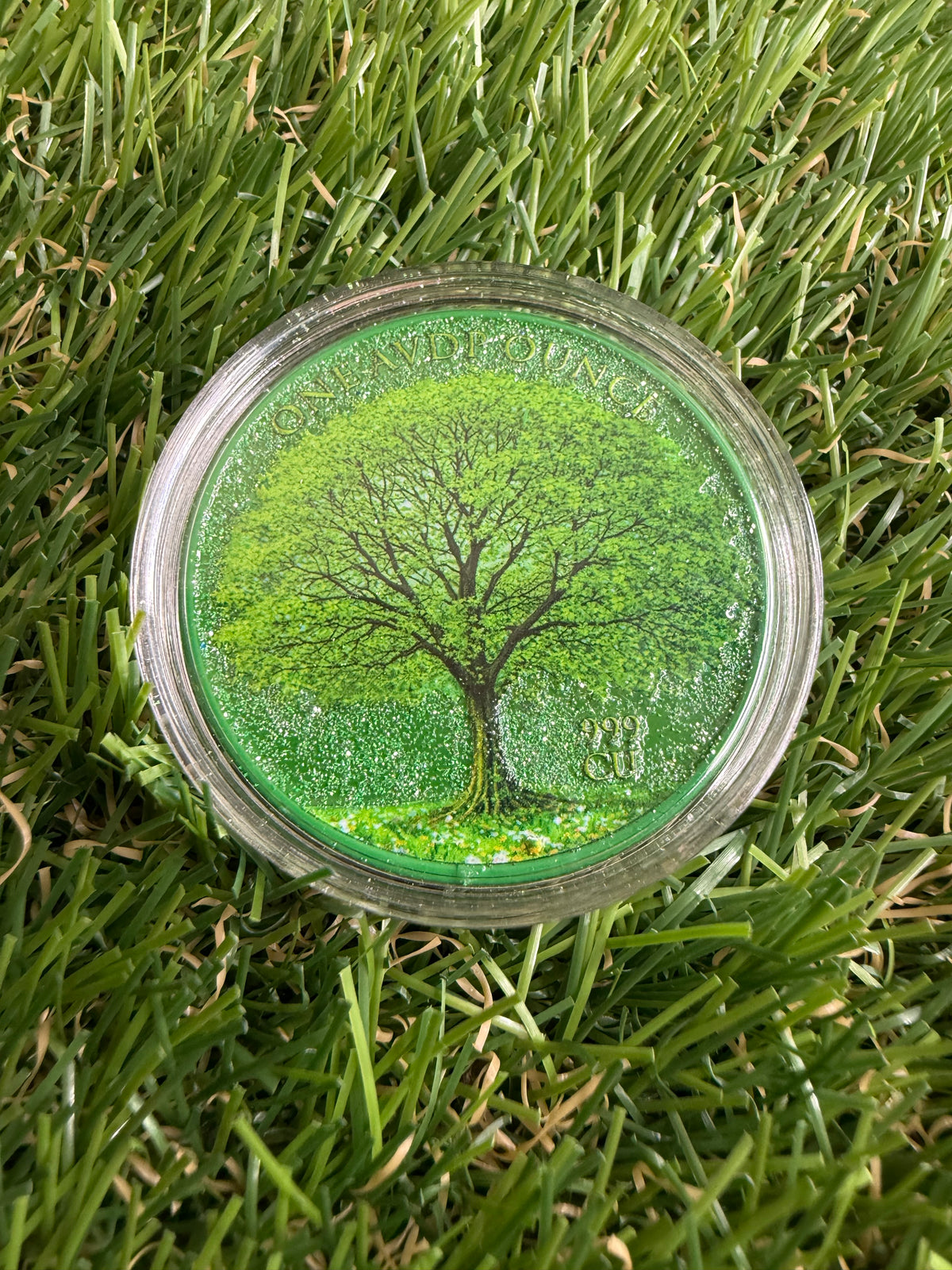 1oz .999 Copper Round Diamond Dust Maple Series Spring Maple - Mintage - 5,000
