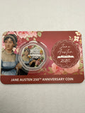 Jane Austin 250th Anniversary Coin 2026, Proof like 999 Silver Plated Coin