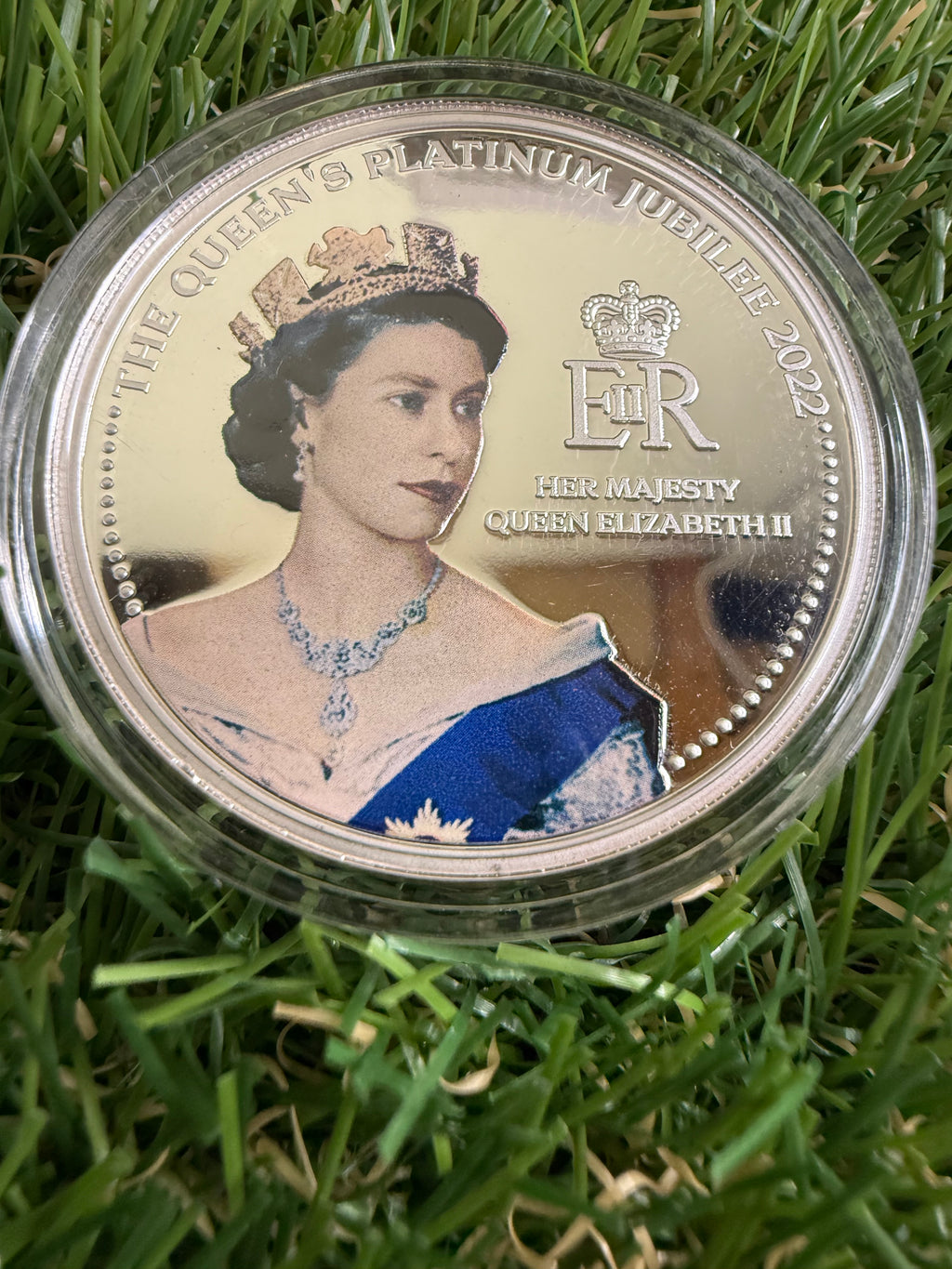 Elizabeth II Platinum Jubilee Silver Plated Commemorative 2022 Samoa Half Dollar
