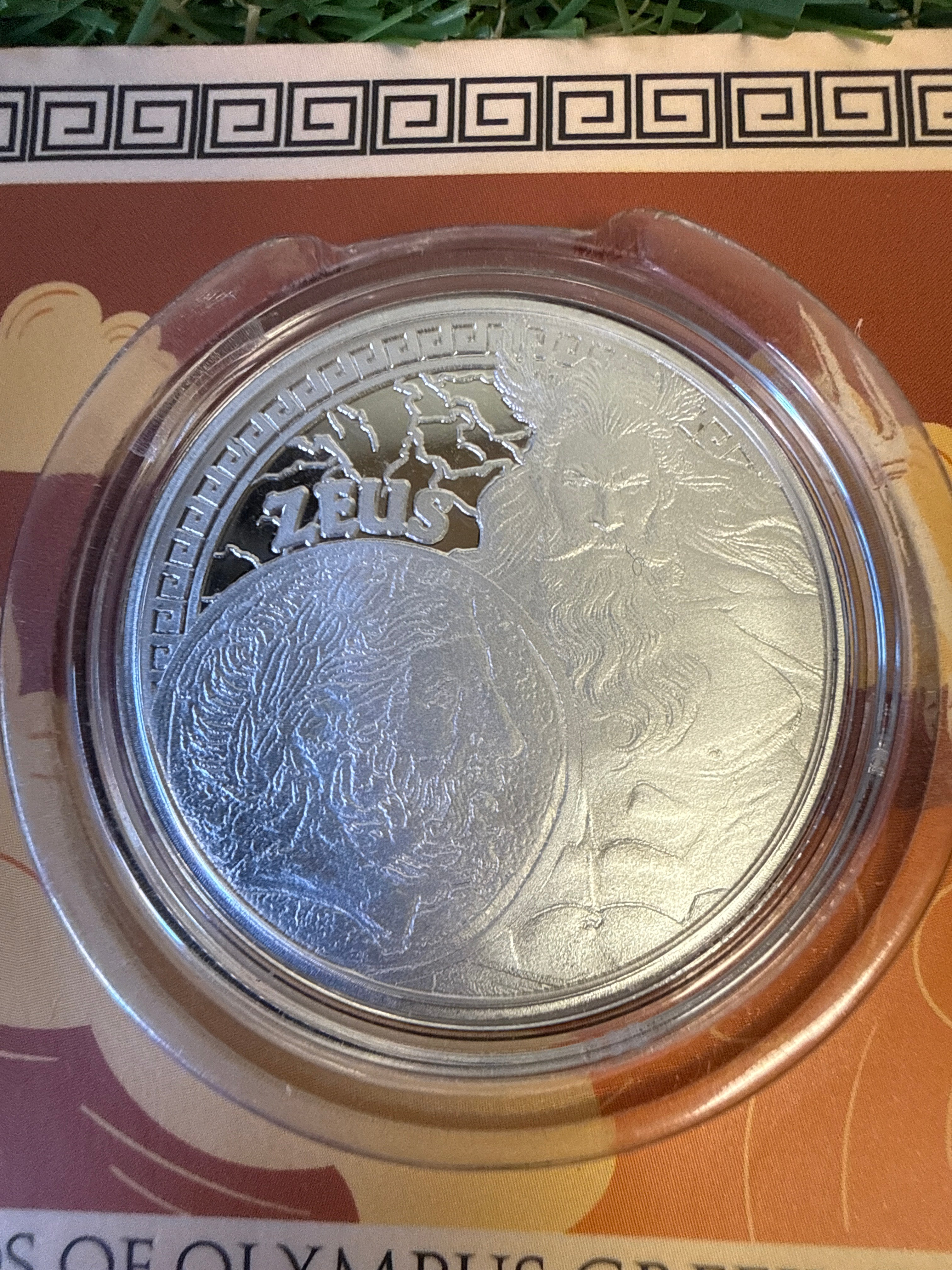 Legends of Olympus Zeus God of Greek Mythology Silver Plated Coin 2025