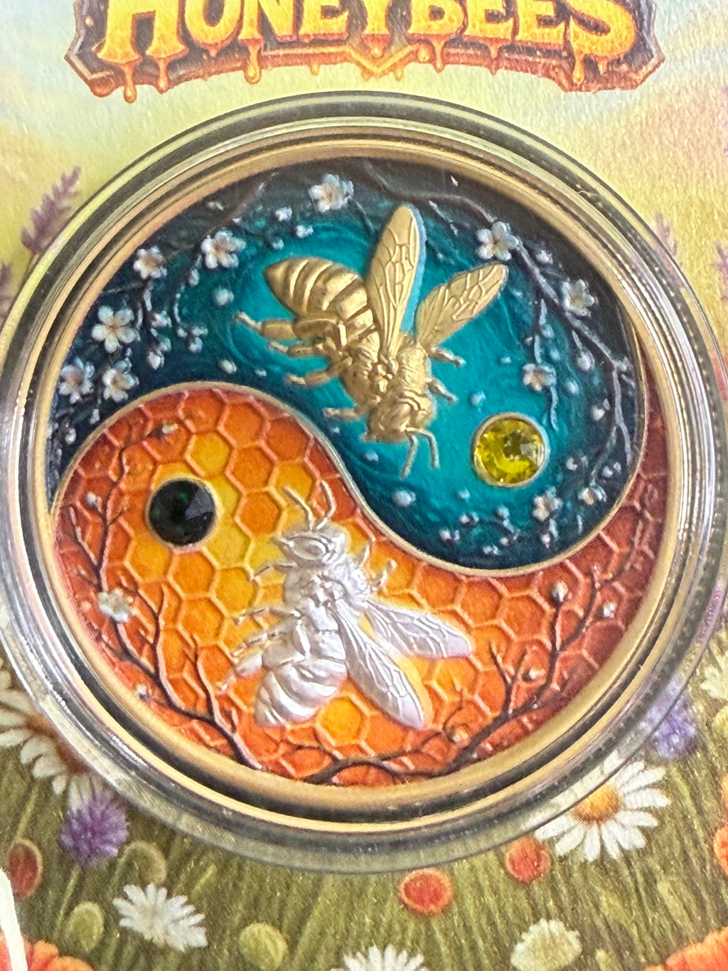 2026 Ultimate Honeybees Bi-Metal 1oz .999 Fine Copper Round with Crystals