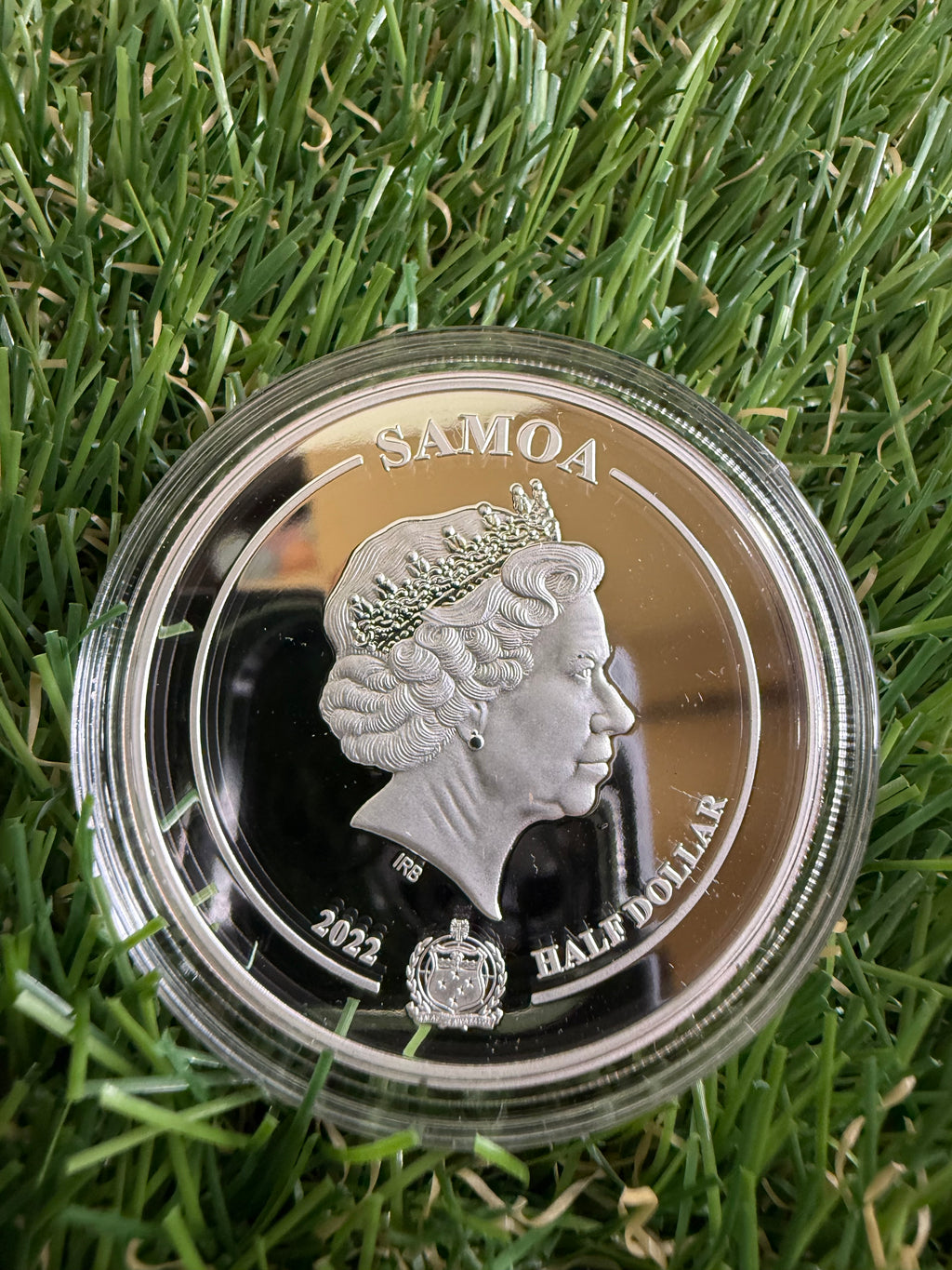 Elizabeth II Platinum Jubilee Silver Plated Commemorative 2022 Samoa Half Dollar