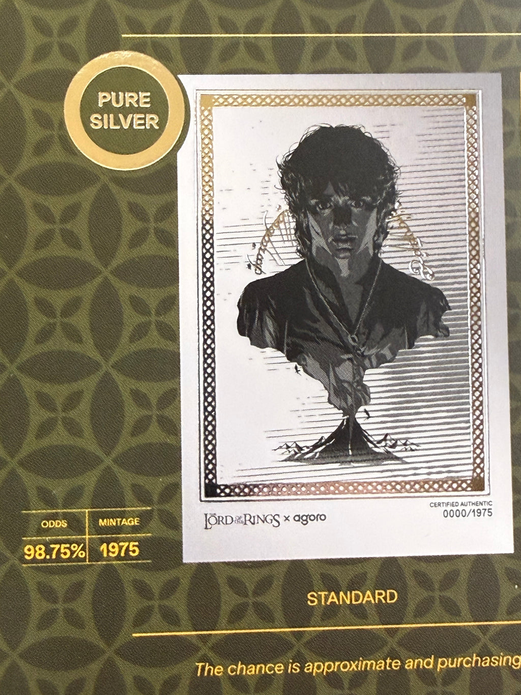 2026 Agoro Lord of the Rings Frodo’s Journey SEALED Blind Box - 2000 Mintage