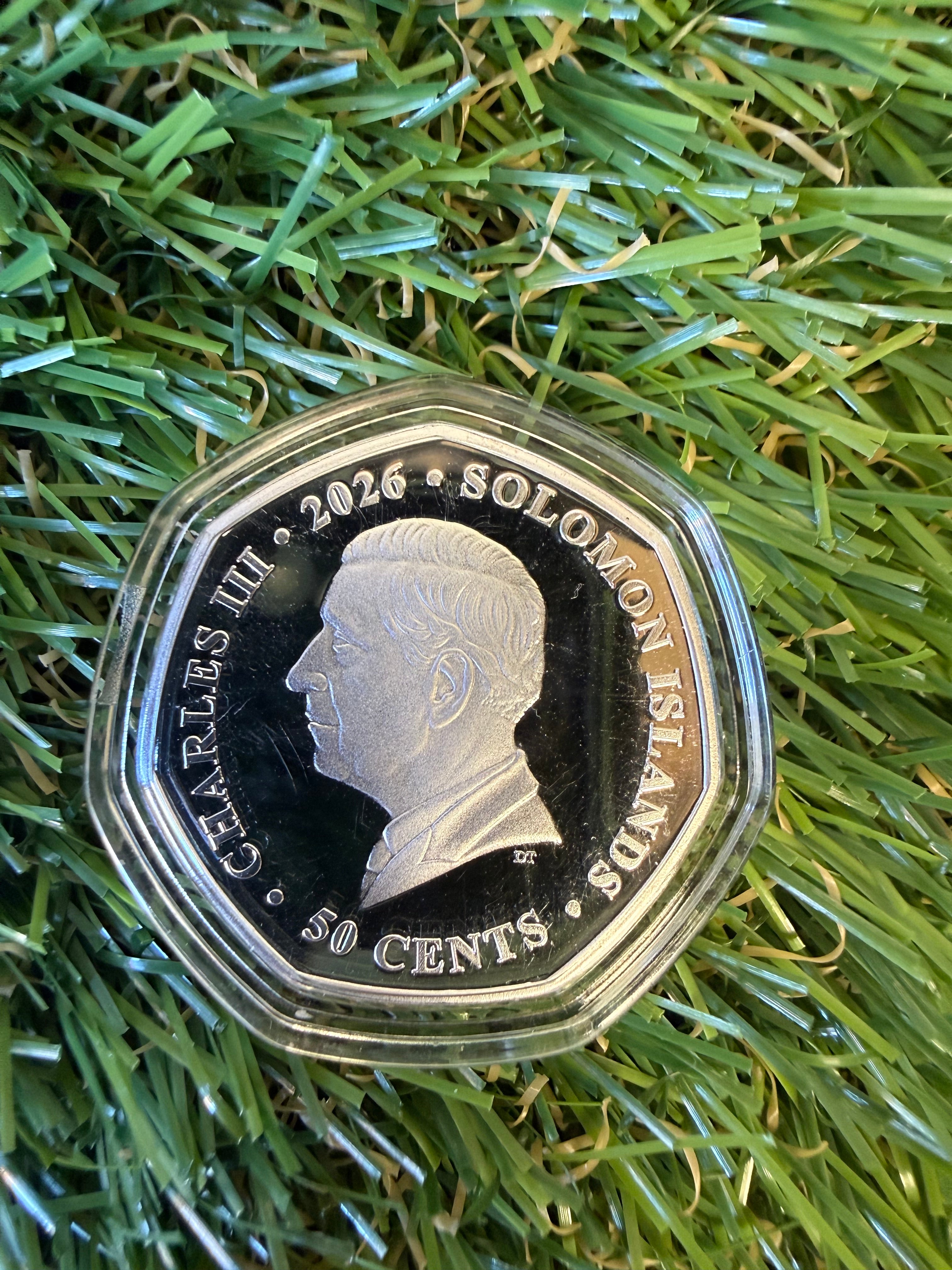Monopoly Old Kent Road 50 Cent Silver Plated BU Coin in Capsule 2026.