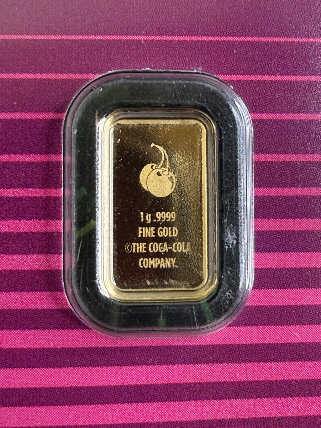 PAMP Suisse Coca Cola Cherry Coke 1 Gram Fine Gold Limited to 5000 worldwide