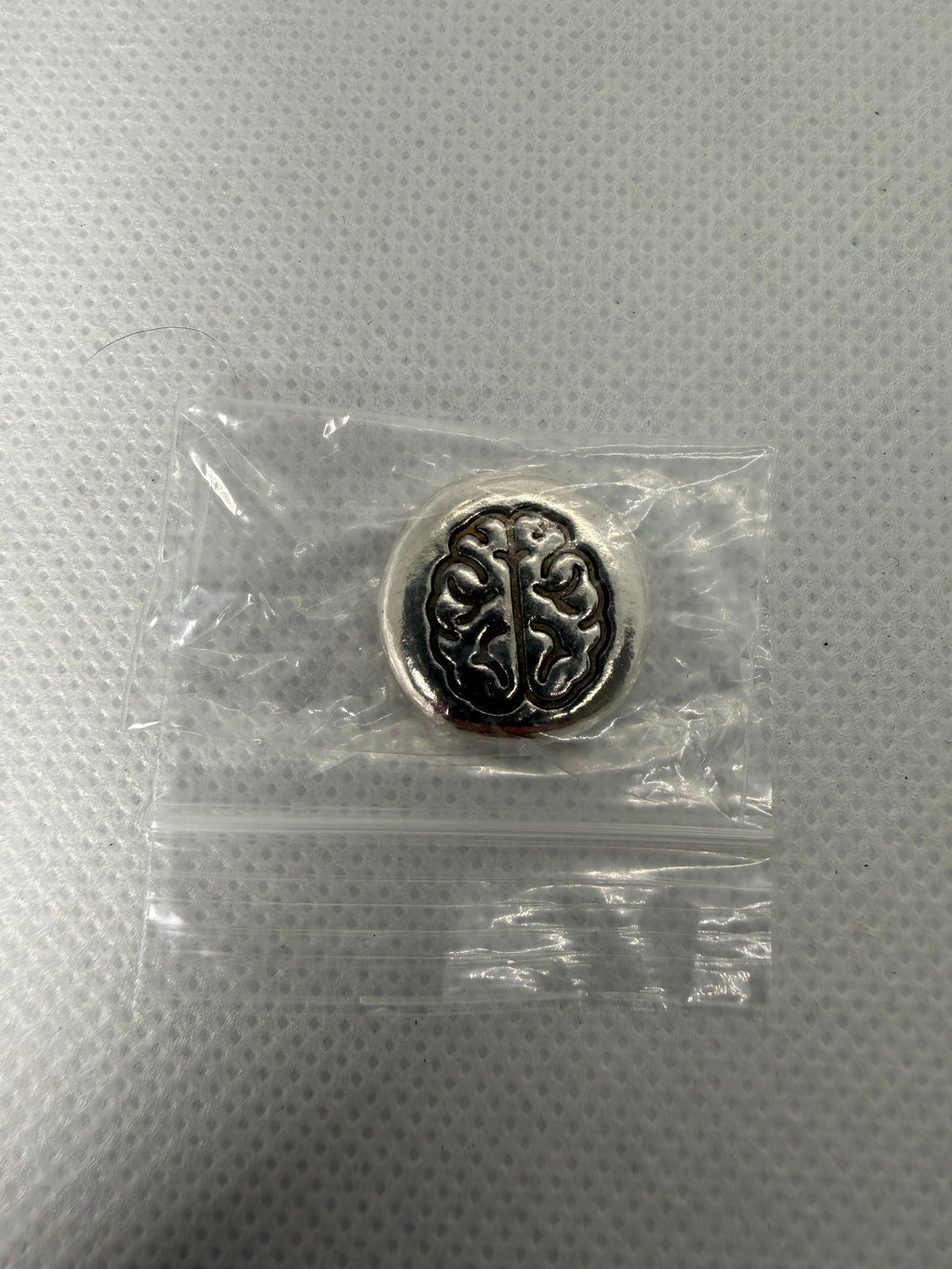 The Brain by Crown Cast 10g Fine 999 Silver handmade in the UK in 2026 with COA