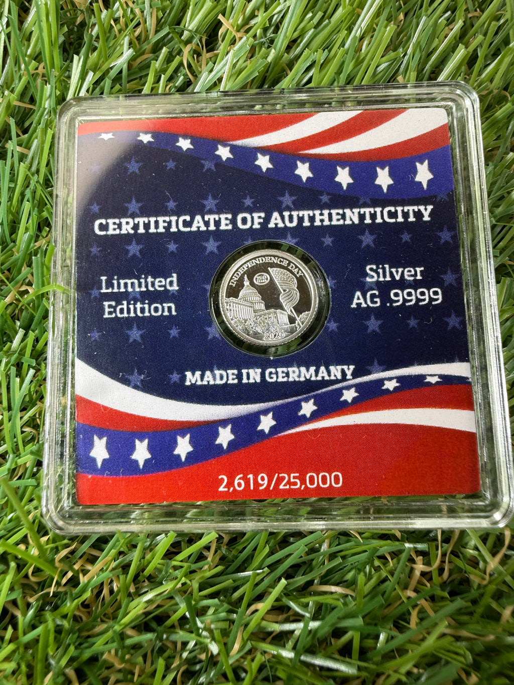 1 Gram .999 Fine Silver Samoa $1 Coin Limited Edition Independence Day - In Assay
