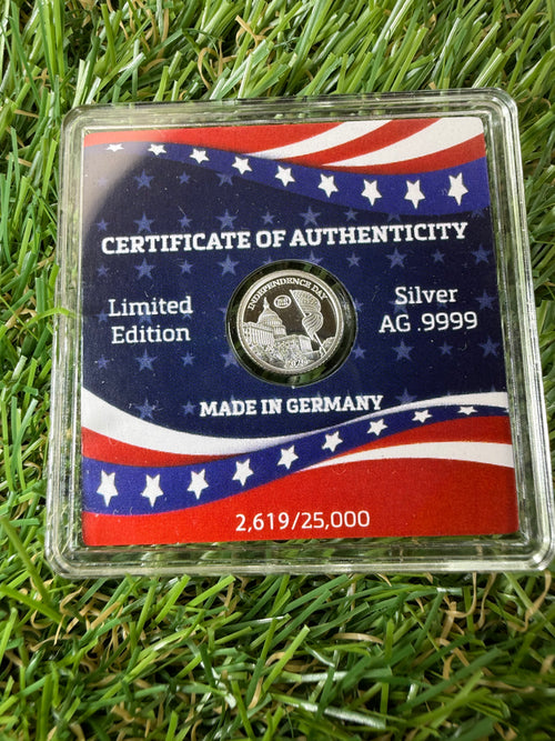 1 Gram .999 Fine Silver Samoa $1 Coin Limited Edition Independence Day - In Assay