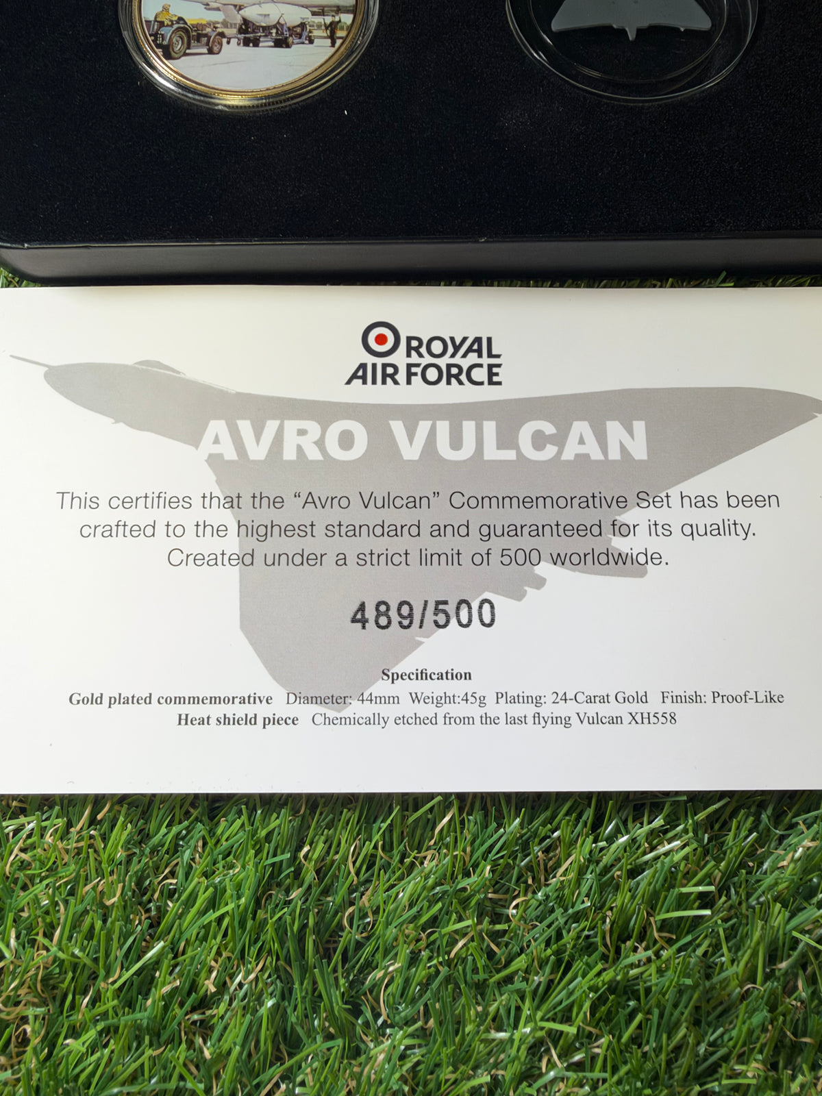 The Official Royal Air Force Avro Vulcan XH558 presentation Edition Set Coin