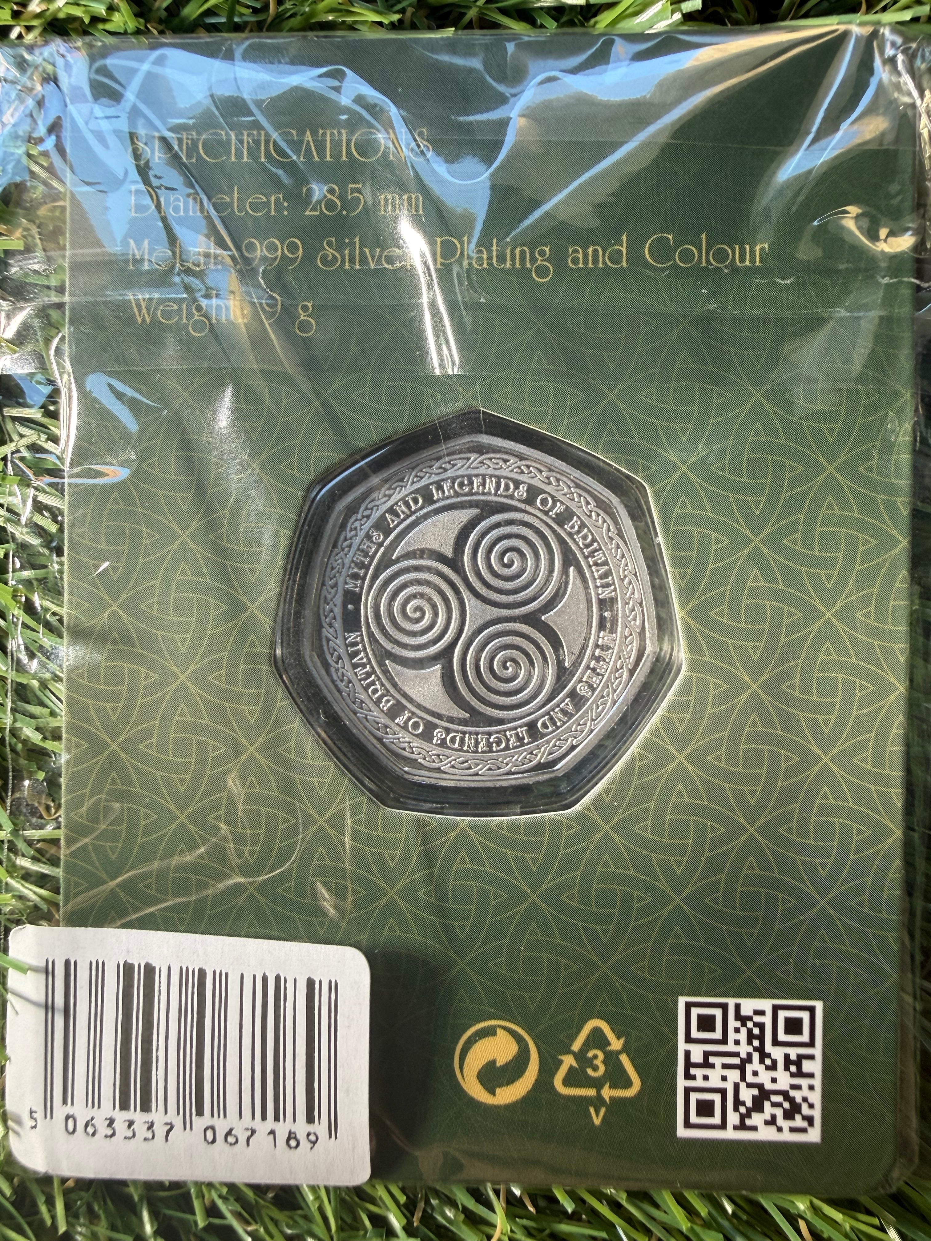 Myths and Legends of Britain 999 Silver Plated Coin Collection in presentation packs