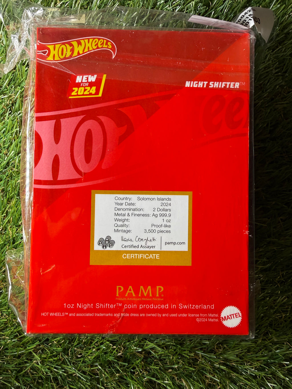 2024 PAMP Suisse Hot Wheels™ Holiday Night Shifter™ Mystery 1 oz Silver - Sealed