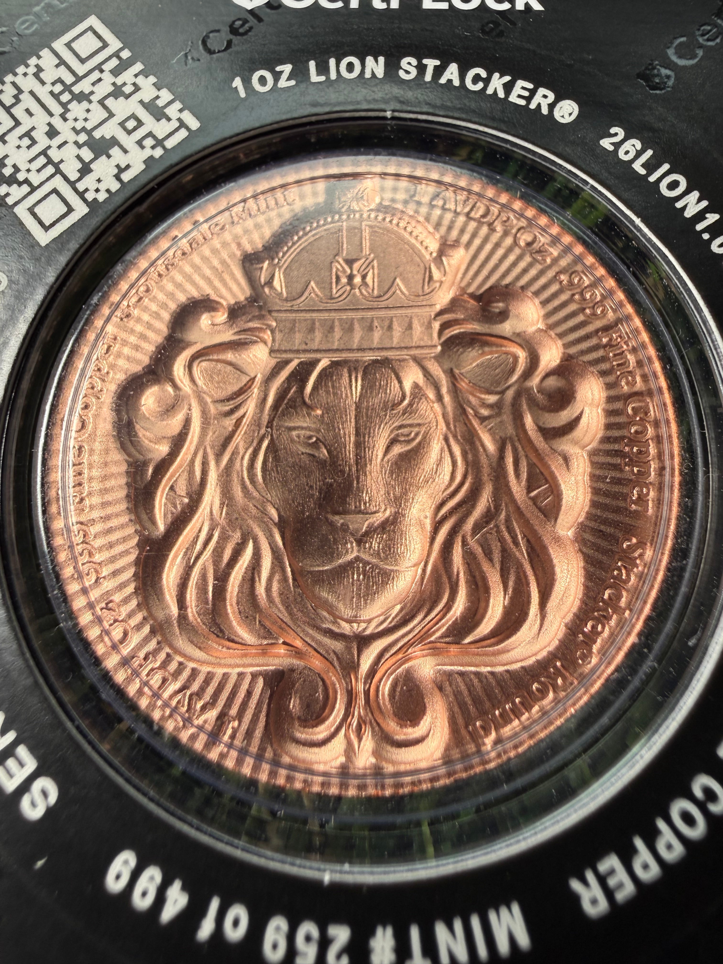 1 oz Copper rounds various designs and mints available
