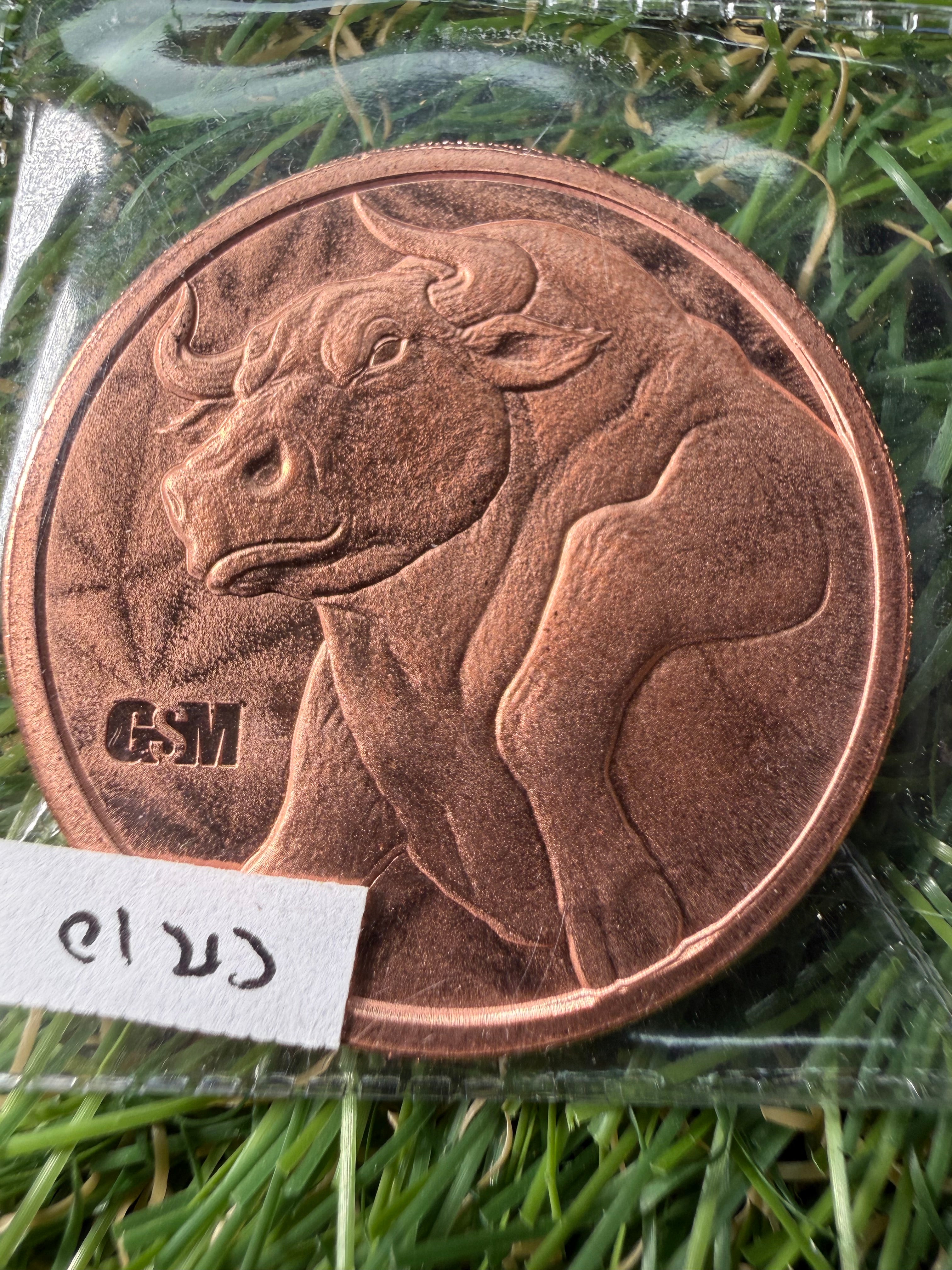 1 oz Copper rounds various designs and mints available