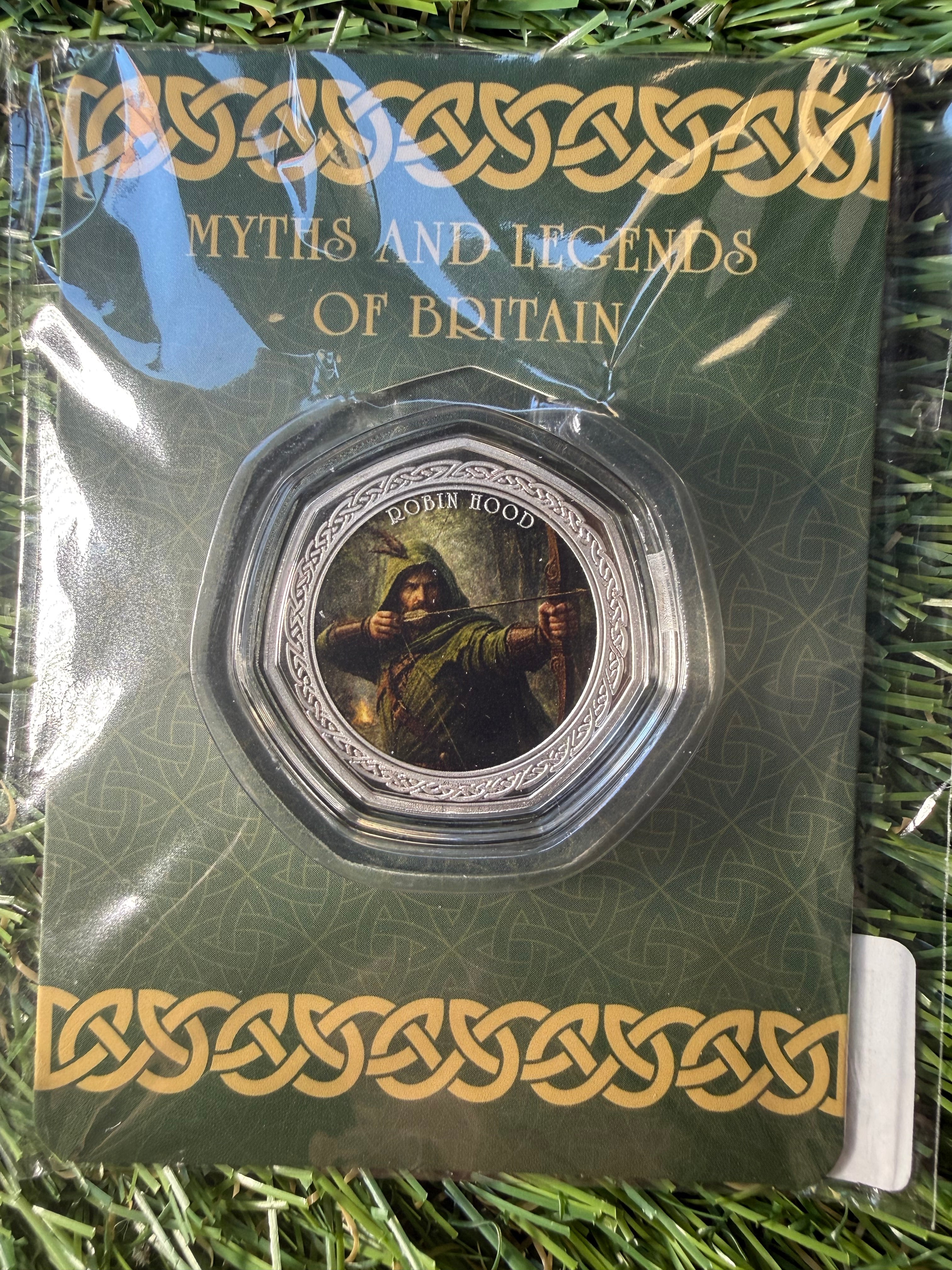 Myths and Legends of Britain 999 Silver Plated Coin Collection in presentation packs