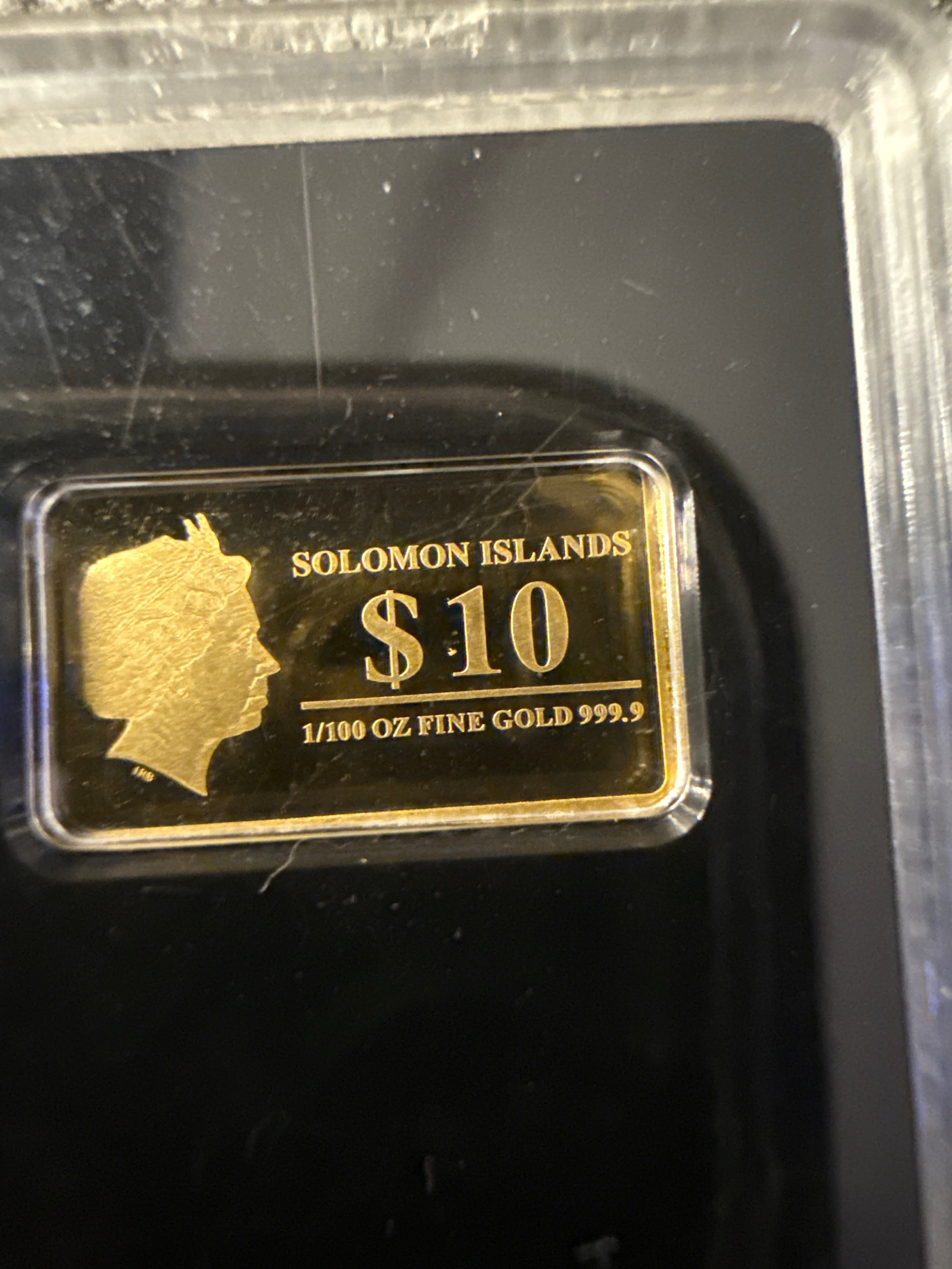 10 Dollars-Elizabeth II Externsteine Gold Bar 1/100 oz Very rare Proof .9999 2022