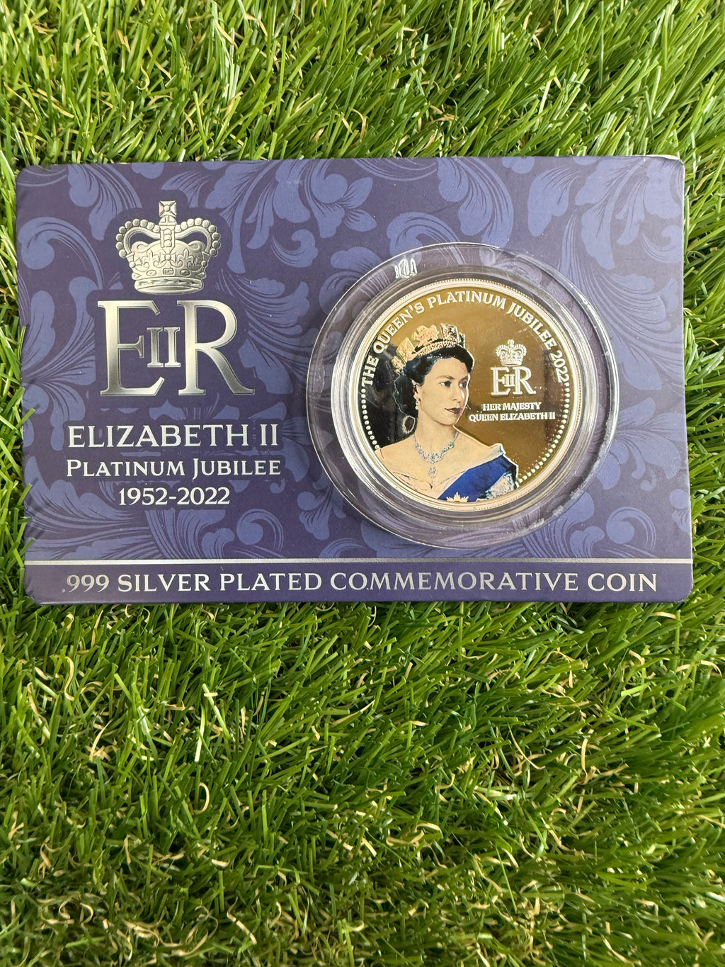 Elizabeth II Platinum Jubilee Silver Plated Commemorative 2022 Samoa Half Dollar