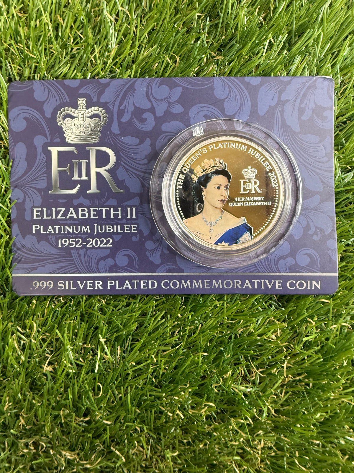 Elizabeth II Platinum Jubilee Silver Plated Commemorative 2022 Samoa Half Dollar