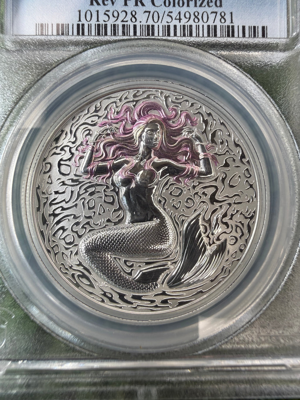 Niue Mermaid 2026 Baby Pink Hair 1 OZ .999 Fine Silver PCGS PR70