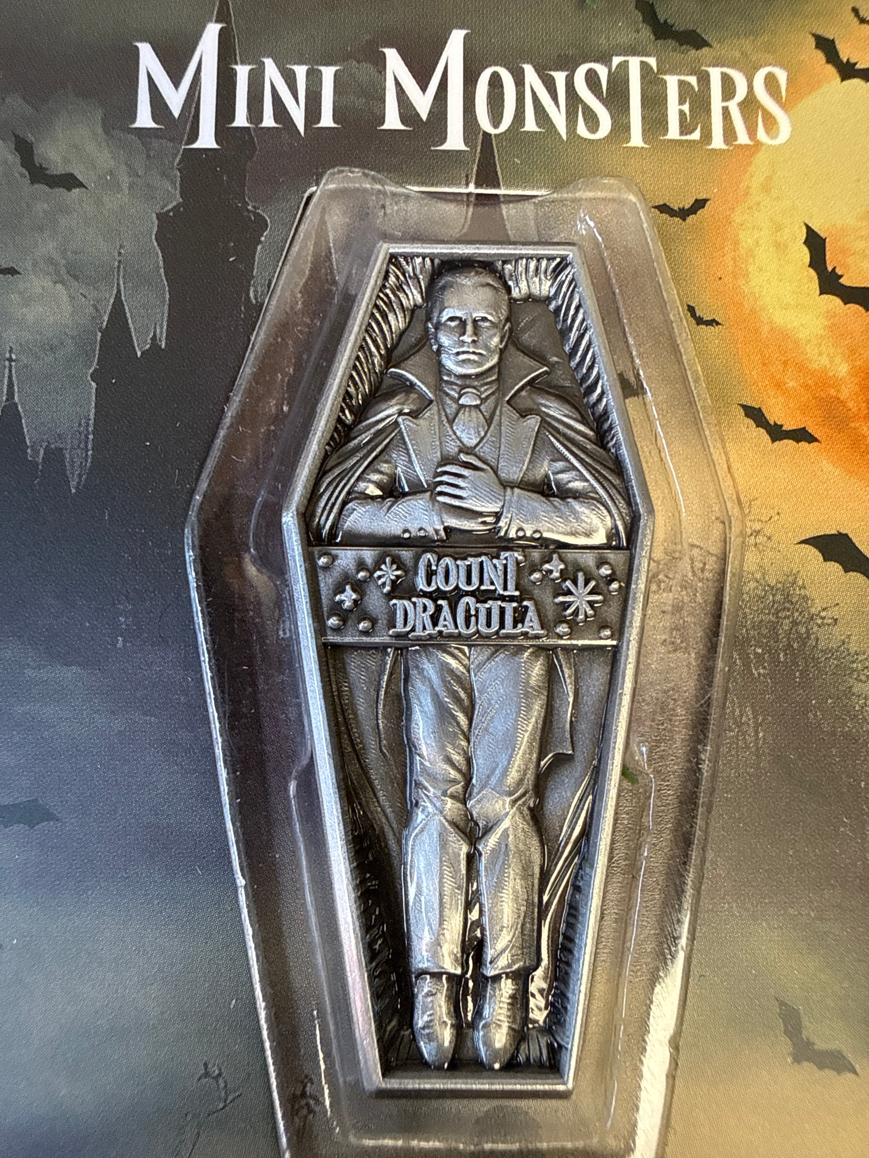 Count Dracula Mini Monster Silver Plated Medal Coin Limited Edition to 999