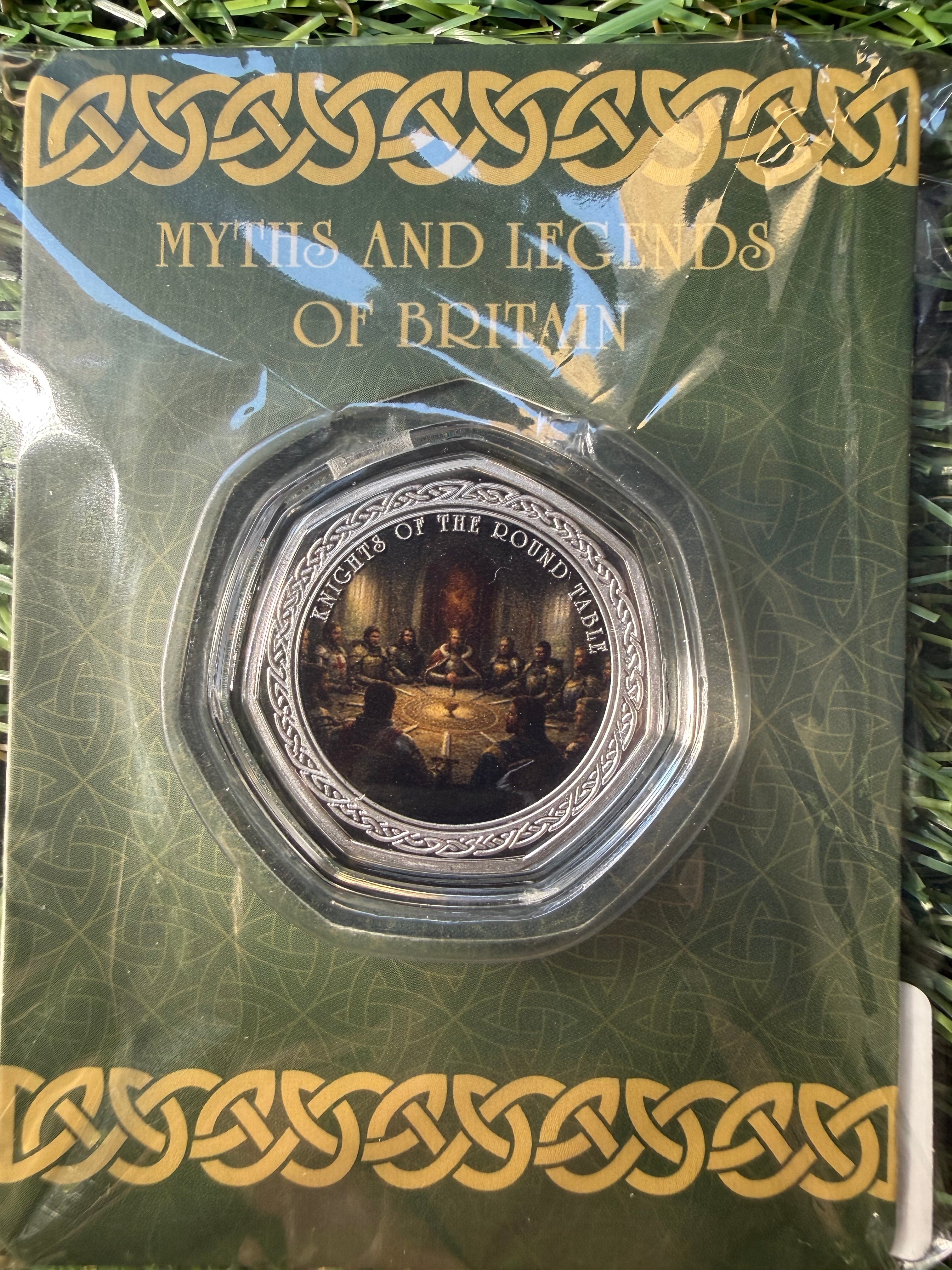 Myths and Legends of Britain 999 Silver Plated Coin Collection in presentation packs