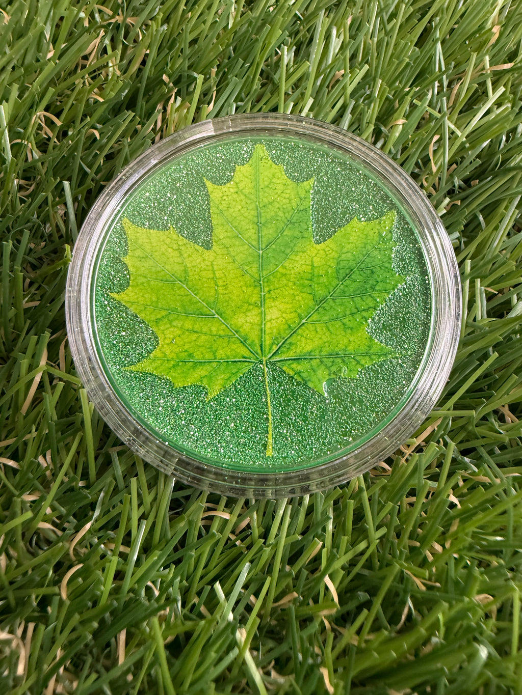 1oz .999 Copper Round Diamond Dust Maple Series Spring Maple - Mintage - 5,000