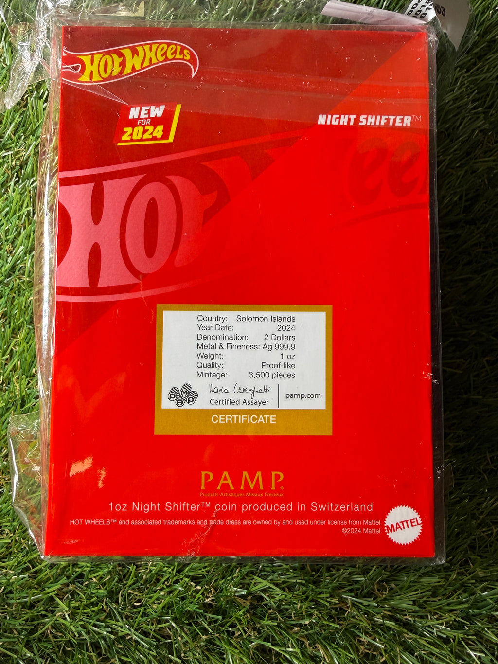 2024 PAMP Suisse Hot Wheels™ Holiday Night Shifter™ Mystery 1 oz Silver - Sealed