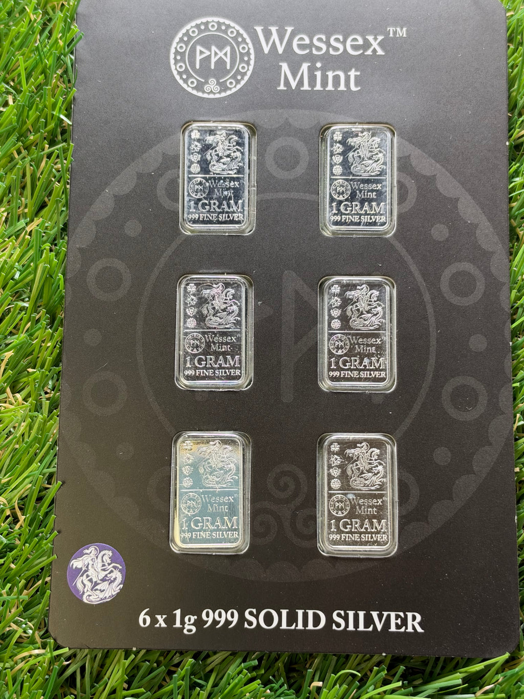 Wessex Mint Silver 6 x George and The Dragon 1g 999 Fine Silver Bars🐉
