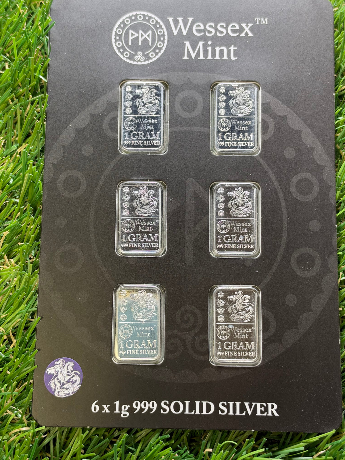 Wessex Mint Silver 6 x George and The Dragon 1g 999 Fine Silver Bars🐉