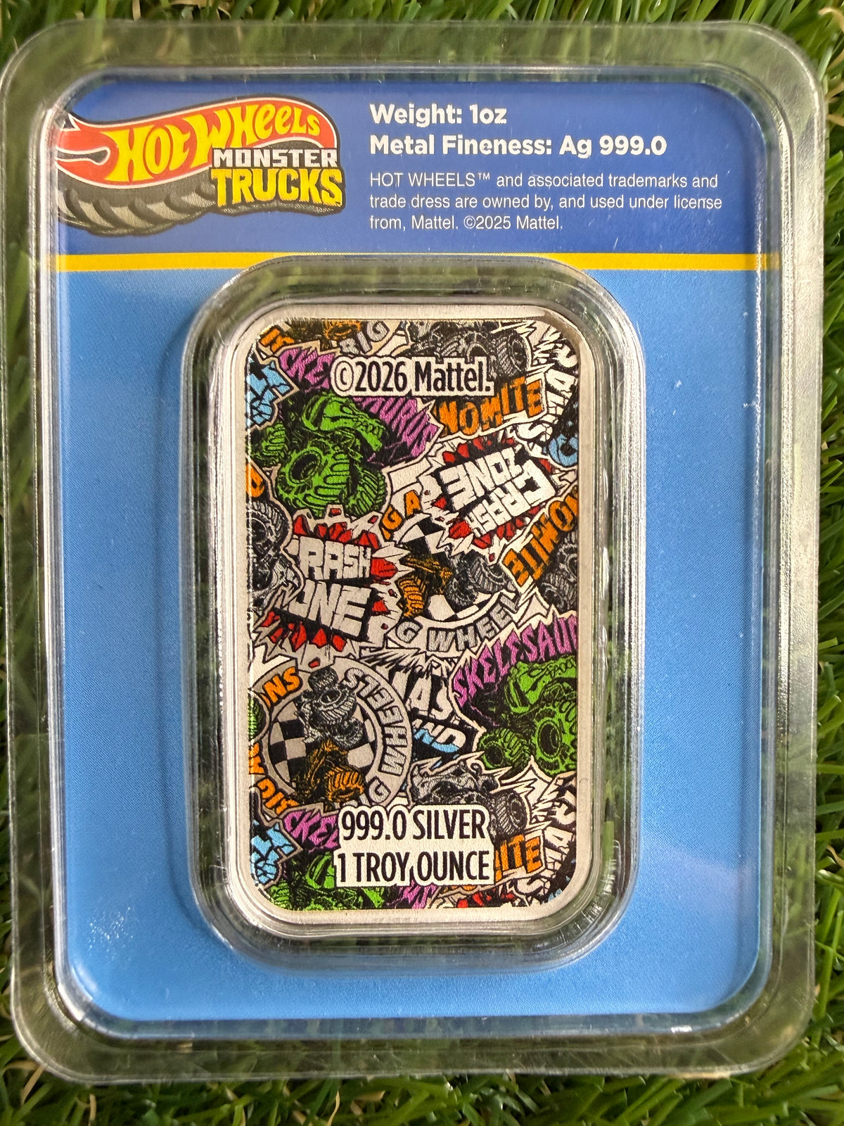 2026 PAMP - Hot Wheels - Mega Wrex - 1 oz 999 Silver Bullion Bar In TEP