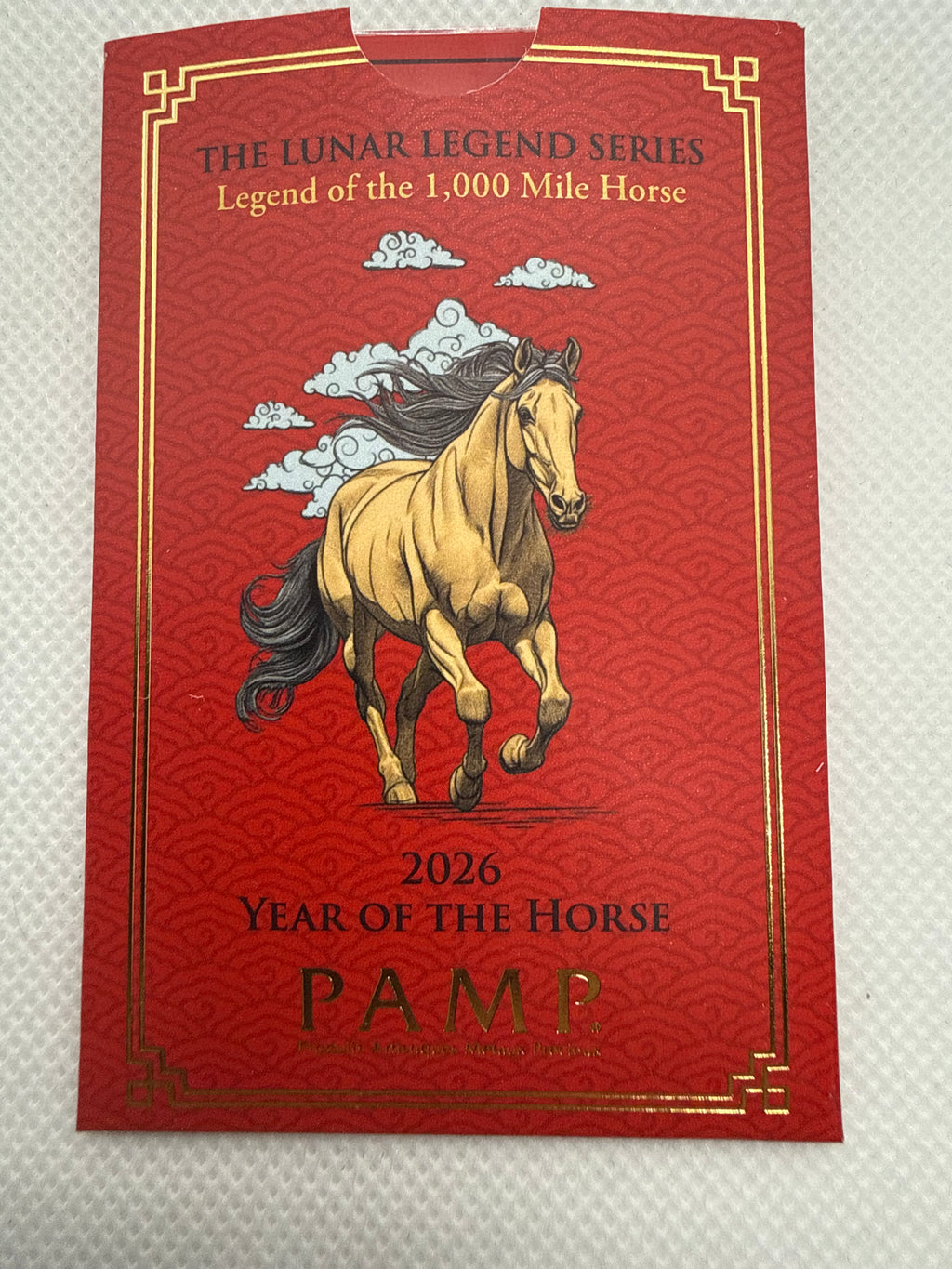 PAMP Lunar Legend Series - Legend of the 1,000 Mile Horse 10g Fine Silver Bar