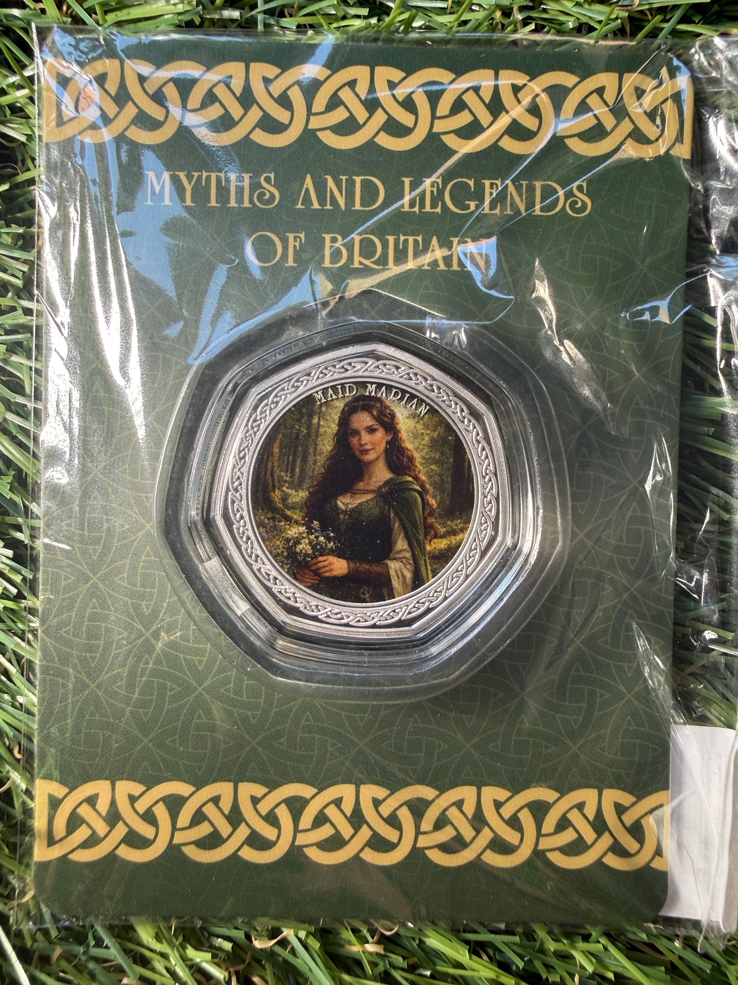 Myths and Legends of Britain 999 Silver Plated Coin Collection in presentation packs
