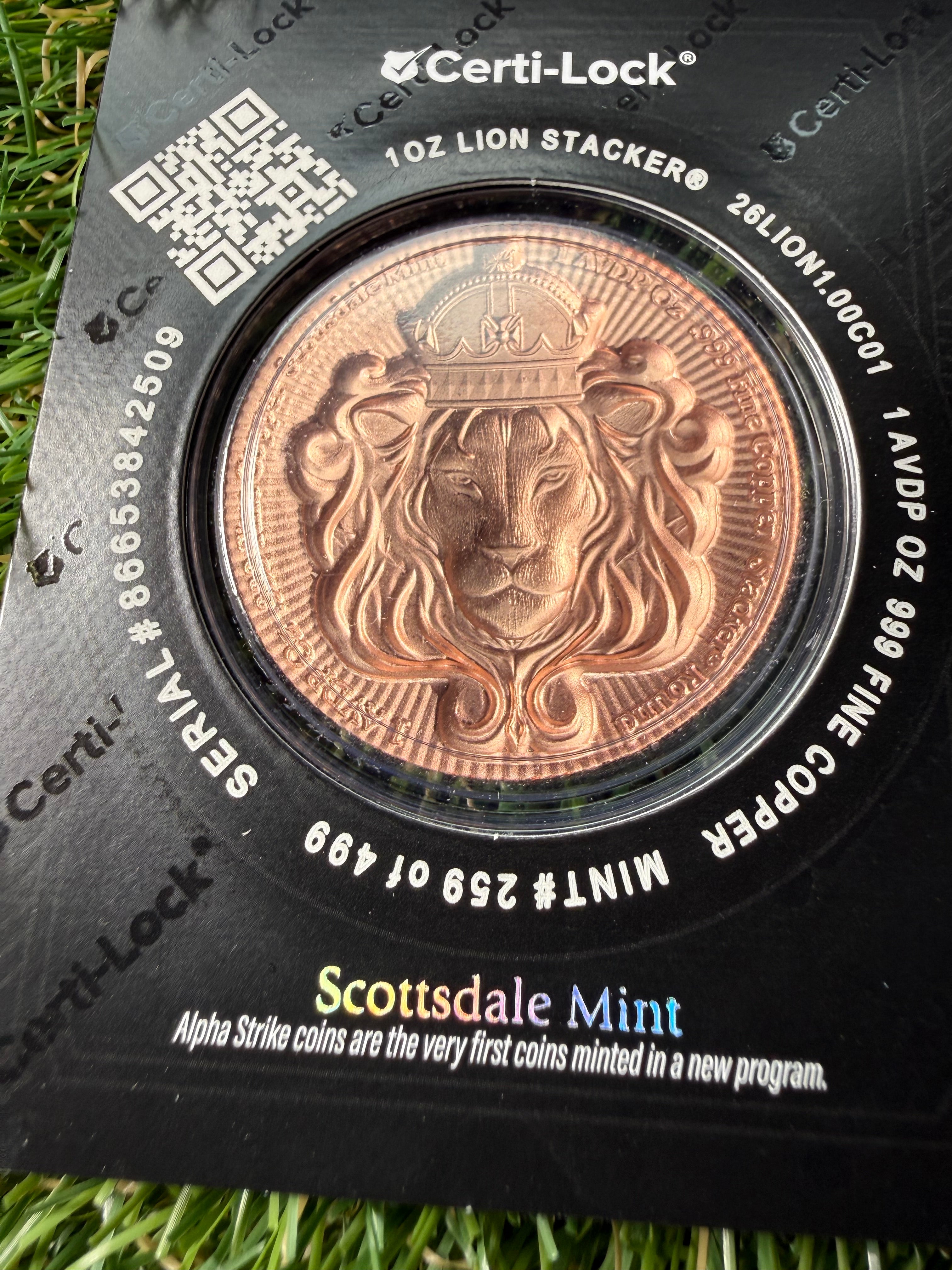 1 oz Copper rounds various designs and mints available