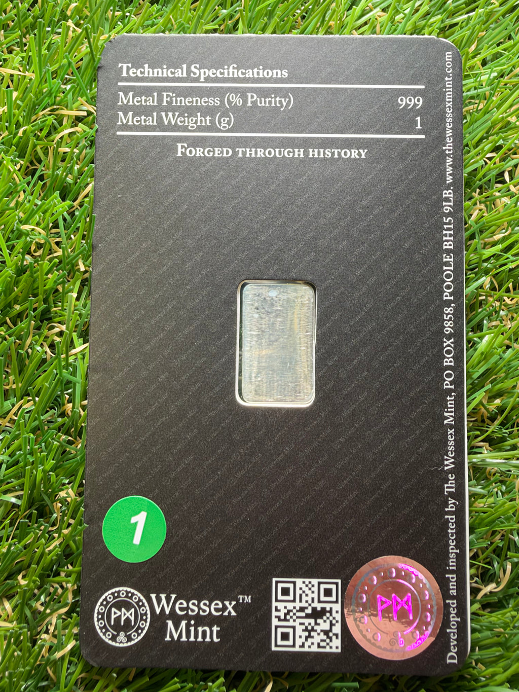 Wessex Mint 1g .999 Silver Libertad Bar - Pure Silver Bullion