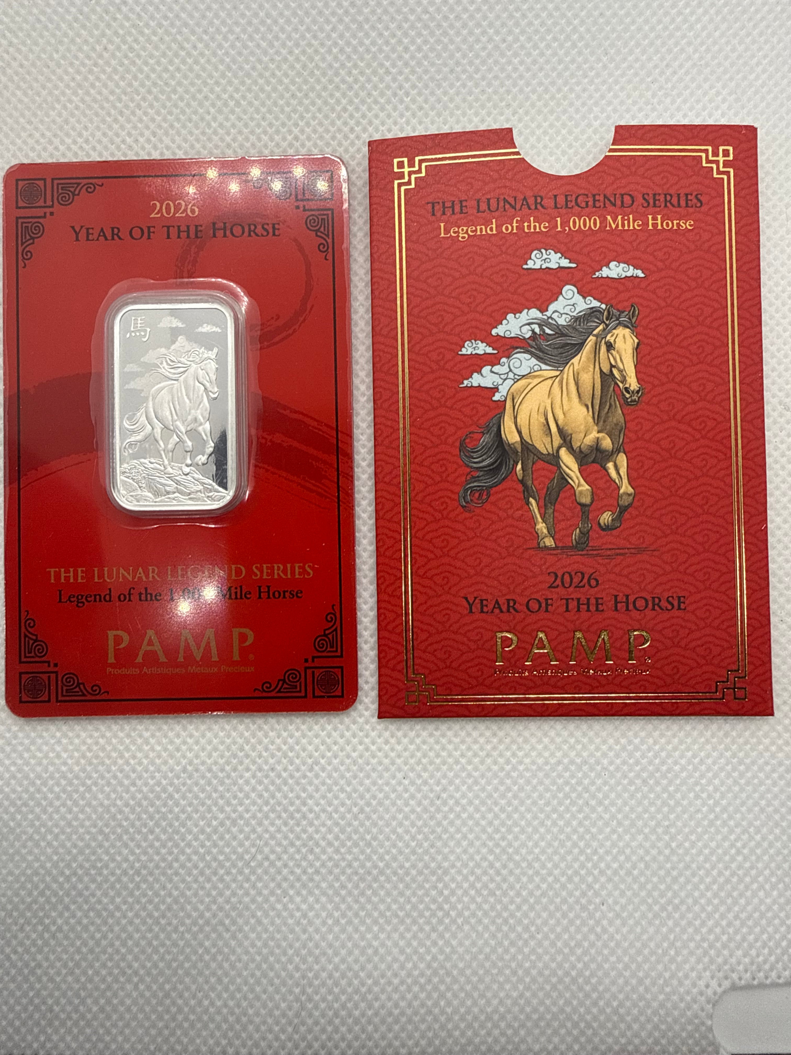 PAMP Lunar Legend Series - Legend of the 1,000 Mile Horse 10g Fine Silver Bar