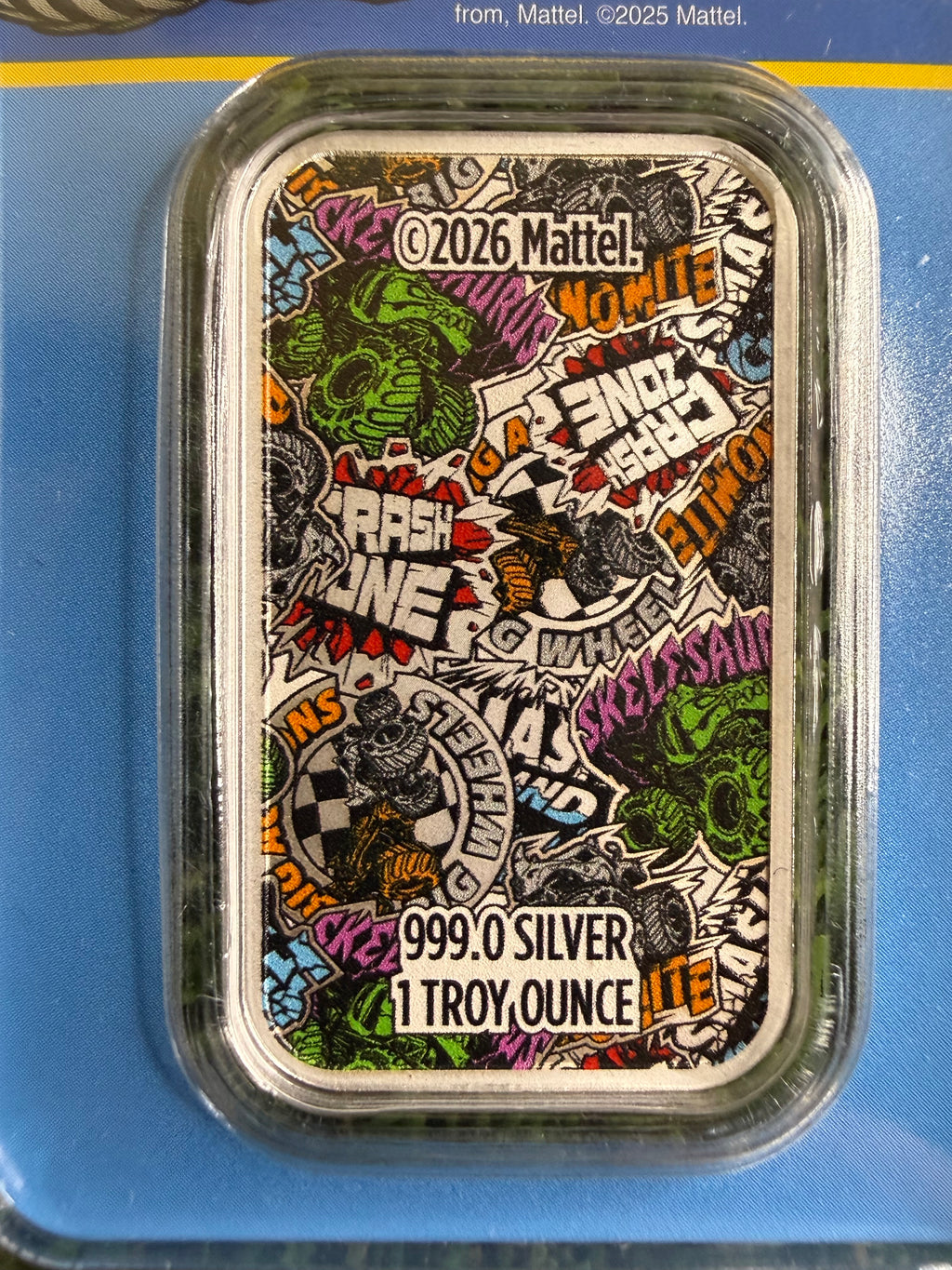 2026 PAMP - Hot Wheels - Mega Wrex - 1 oz 999 Silver Bullion Bar In TEP