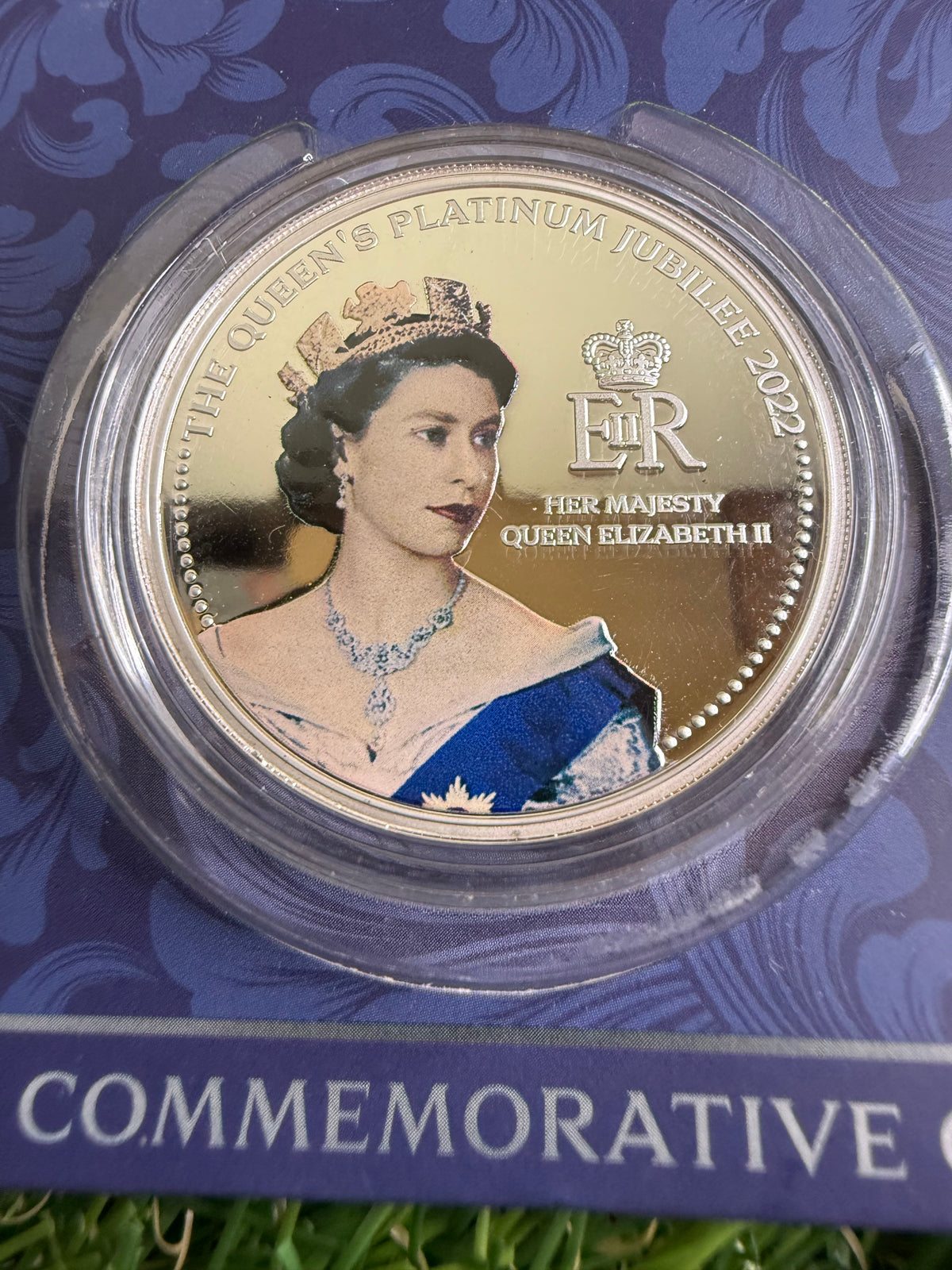Elizabeth II Platinum Jubilee Silver Plated Commemorative 2022 Samoa Half Dollar