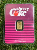 PAMP Suisse Coca Cola Cherry Coke 1 Gram Fine Gold Limited to 5000 worldwide