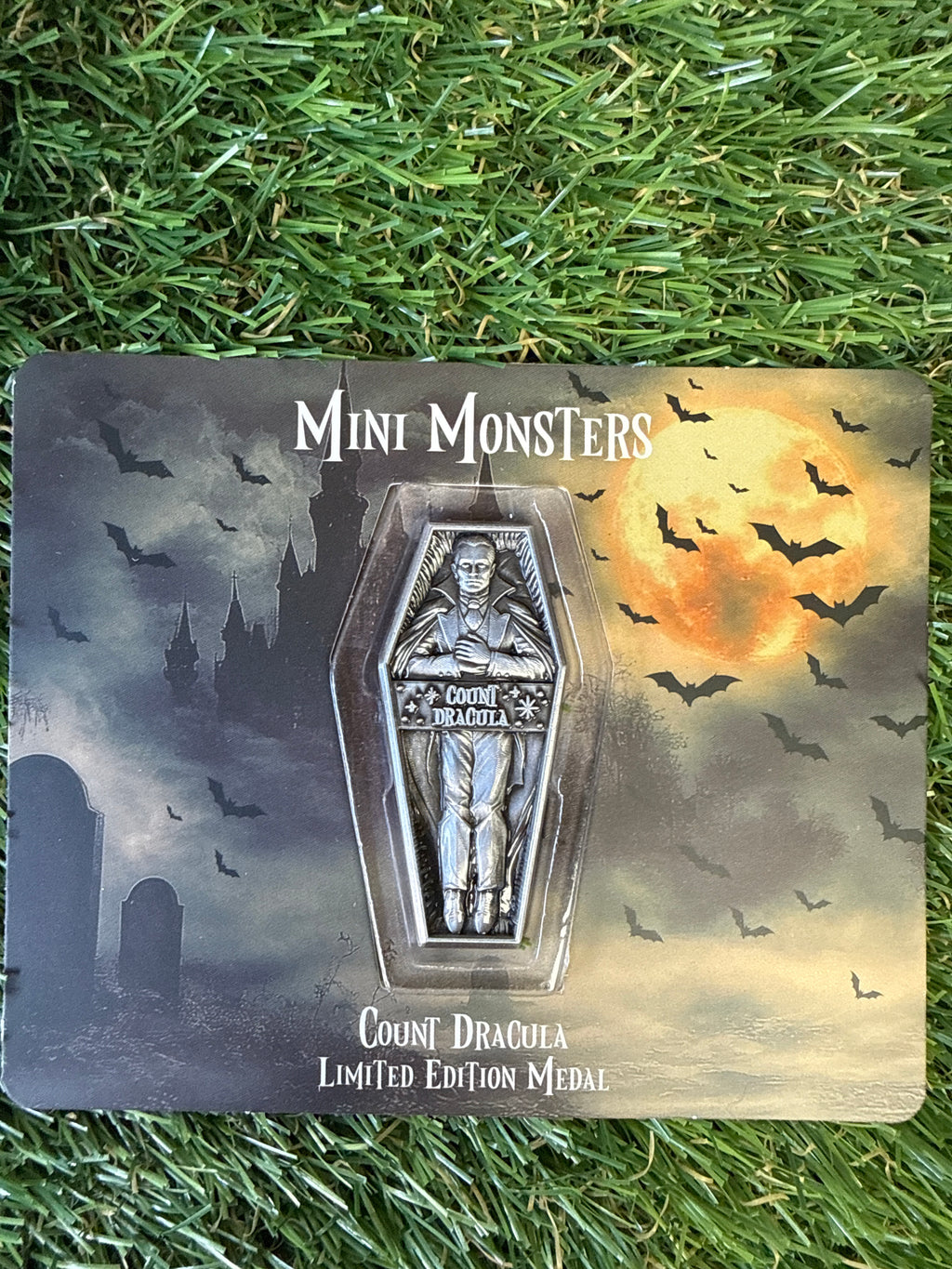 Count Dracula Mini Monster Silver Plated Medal Coin Limited Edition to 999