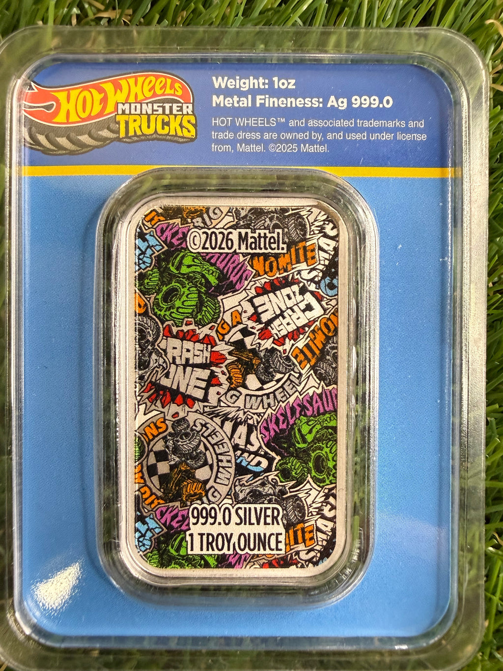 2026 PAMP - Hot Wheels - Mega Wrex - 1 oz 999 Silver Bullion Bar In TEP