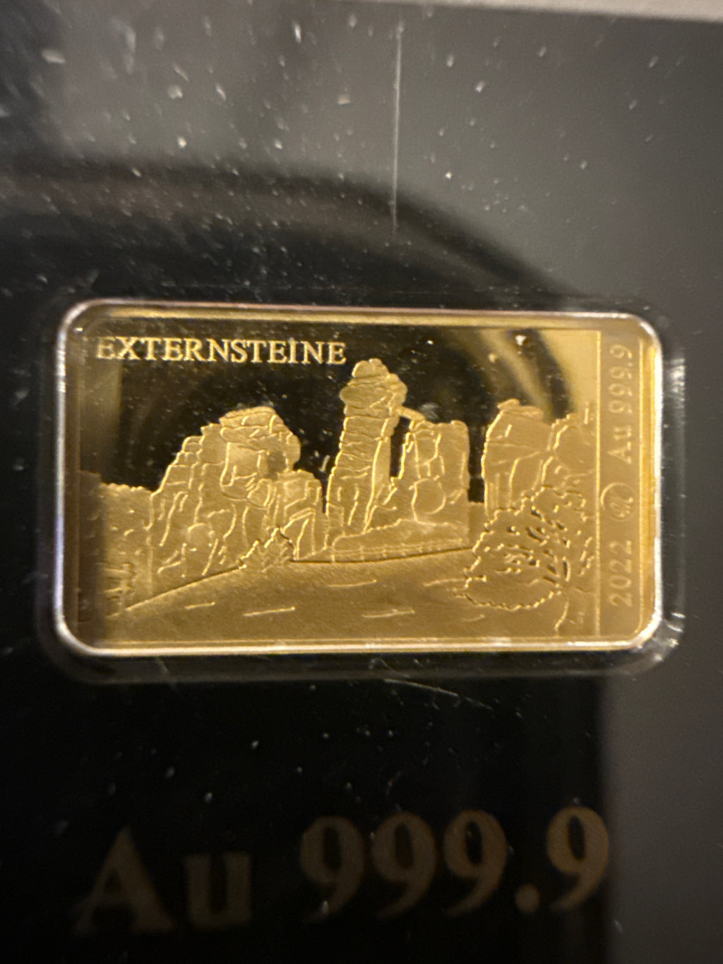10 Dollars-Elizabeth II Externsteine Gold Bar 1/100 oz Very rare Proof .9999 2022