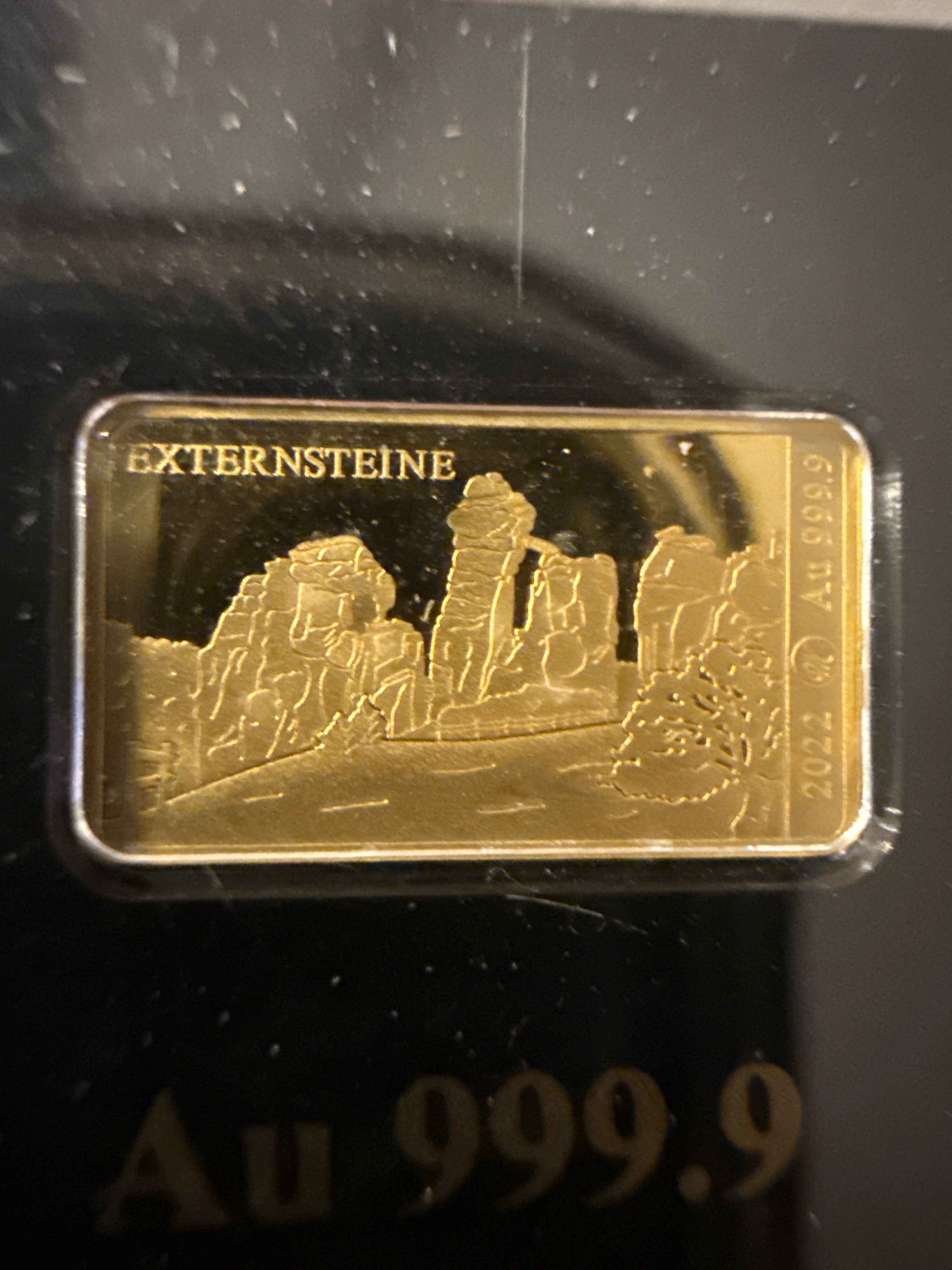 10 Dollars-Elizabeth II Externsteine Gold Bar 1/100 oz Very rare Proof .9999 2022