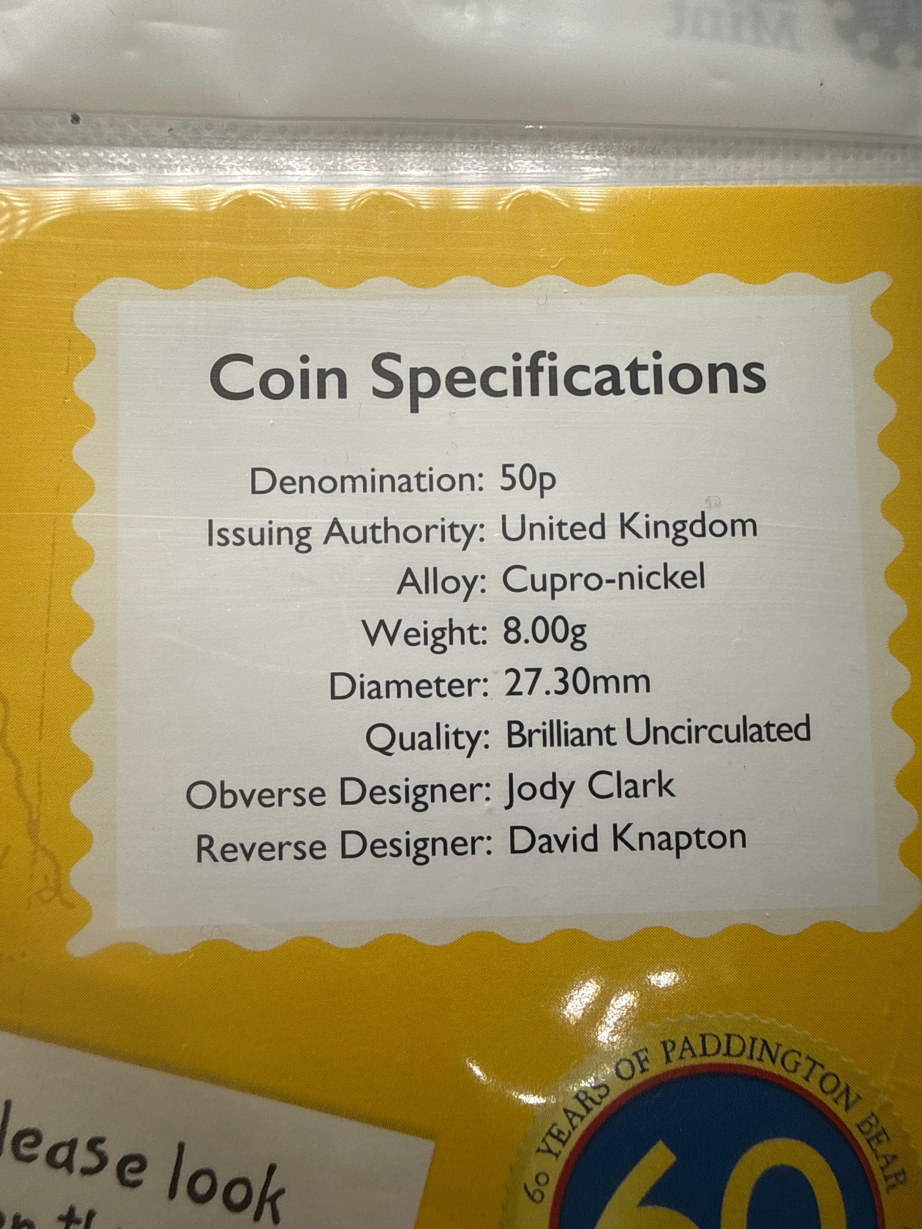 The Royal Mint Paddington at the Station BU 50 Pence Coin 2018 in presentation Pack